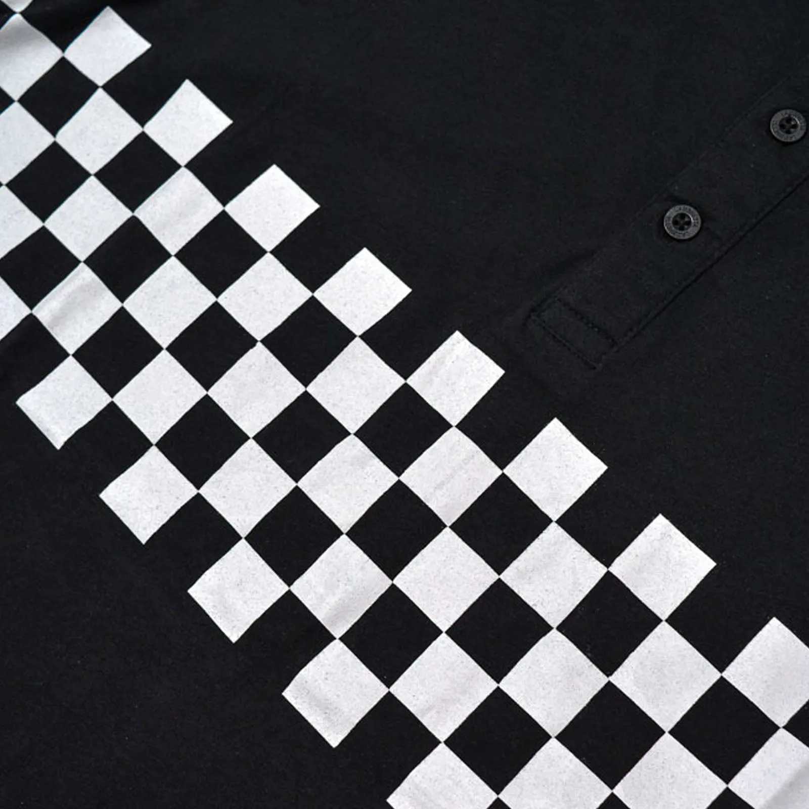 Lambretta Mens Two Toned Tipped Checked Polo Shirt