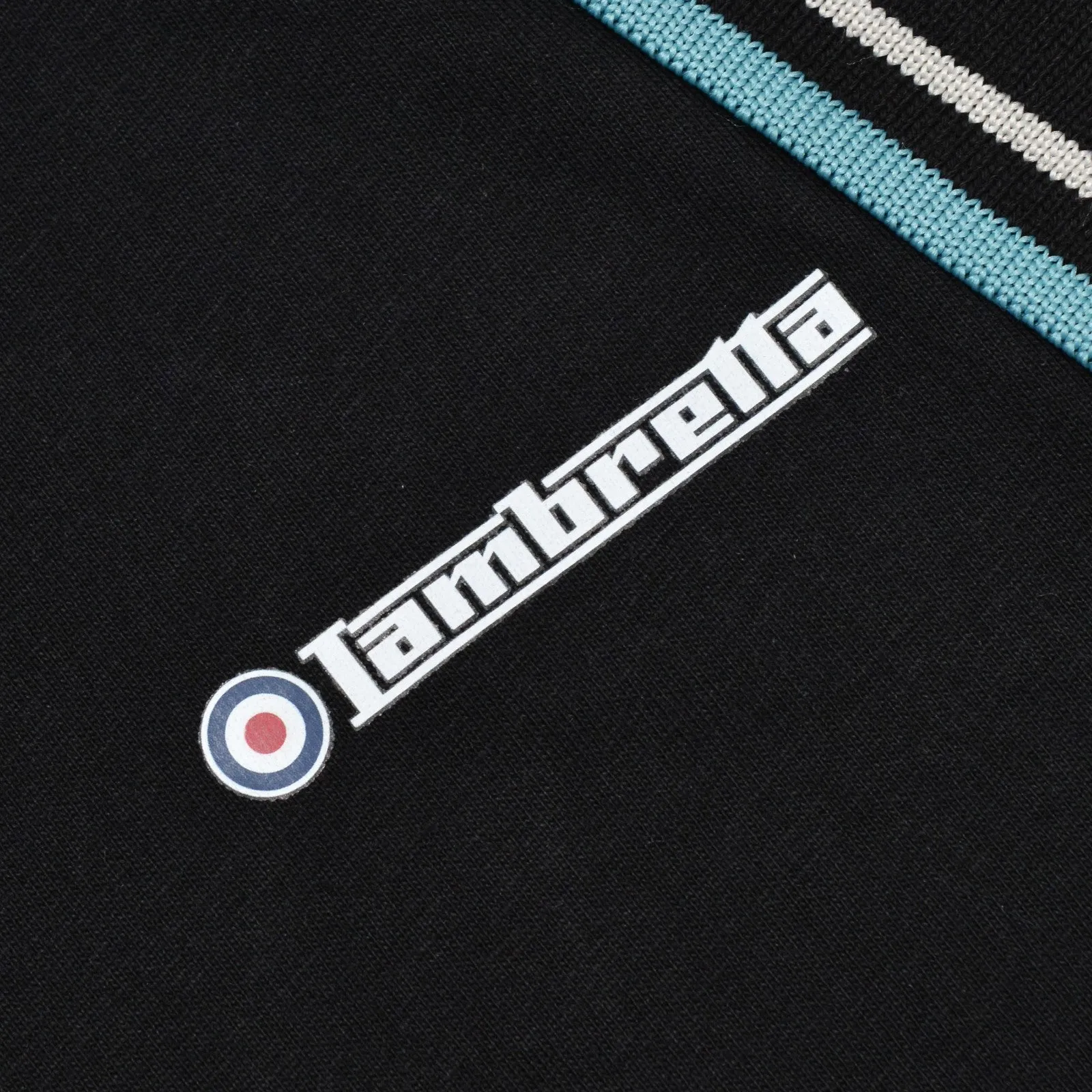 Lambretta Mens Vertical Stripe Short Sleeve Polo Shirt