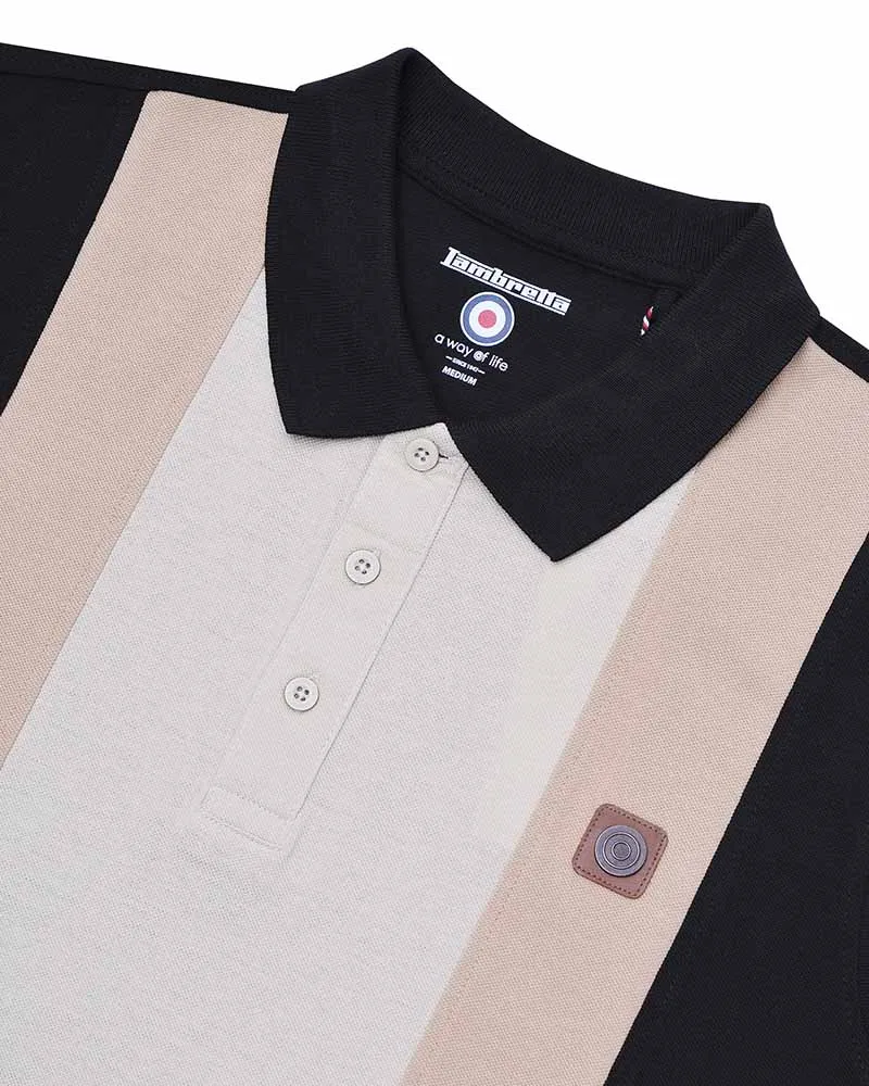 Lambretta Mens Vintage Panel Polo Shirt