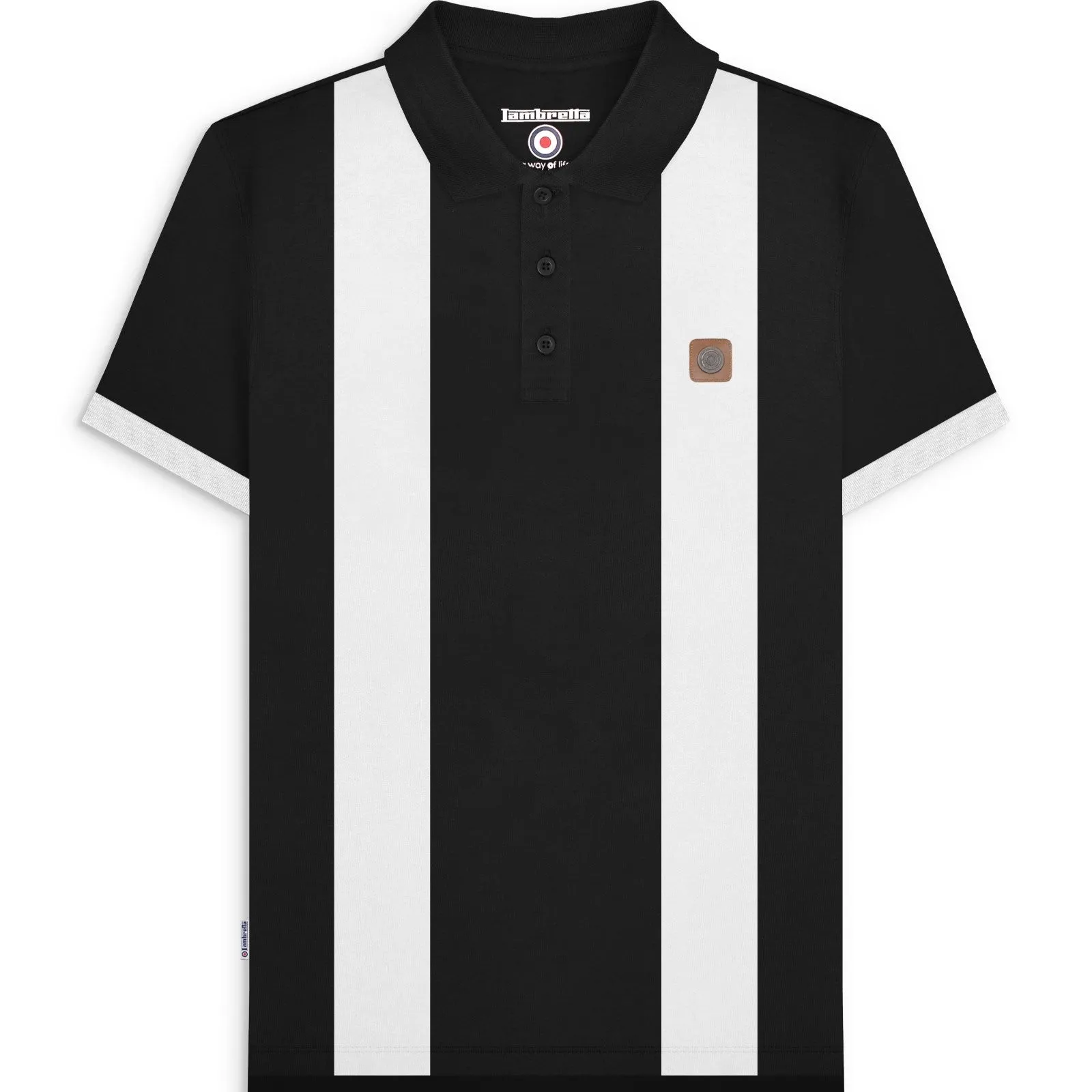 Lambretta Mens Vintage Panel Polo Shirt