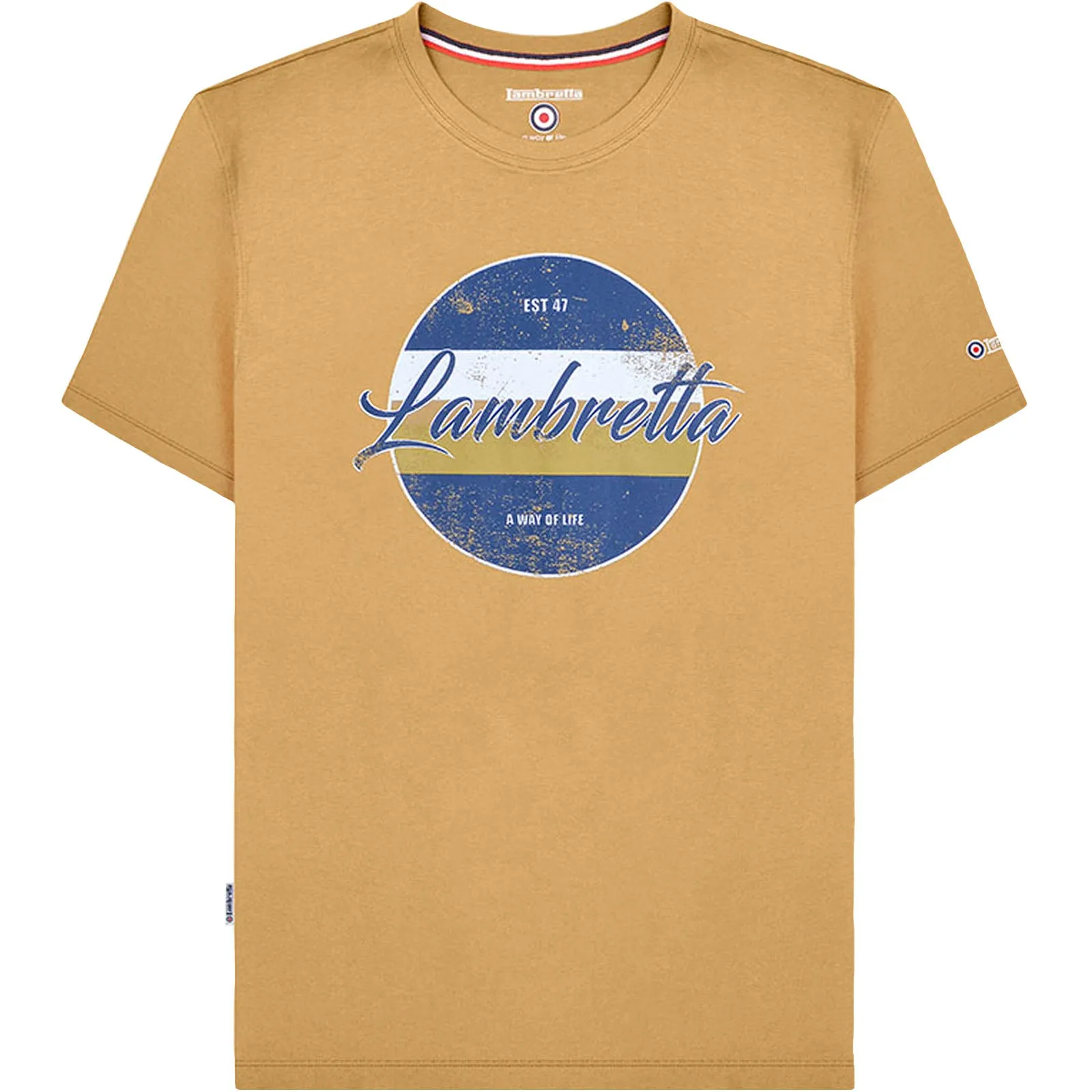 Lambretta Mens Vintage Print Short Sleeve T-Shirt