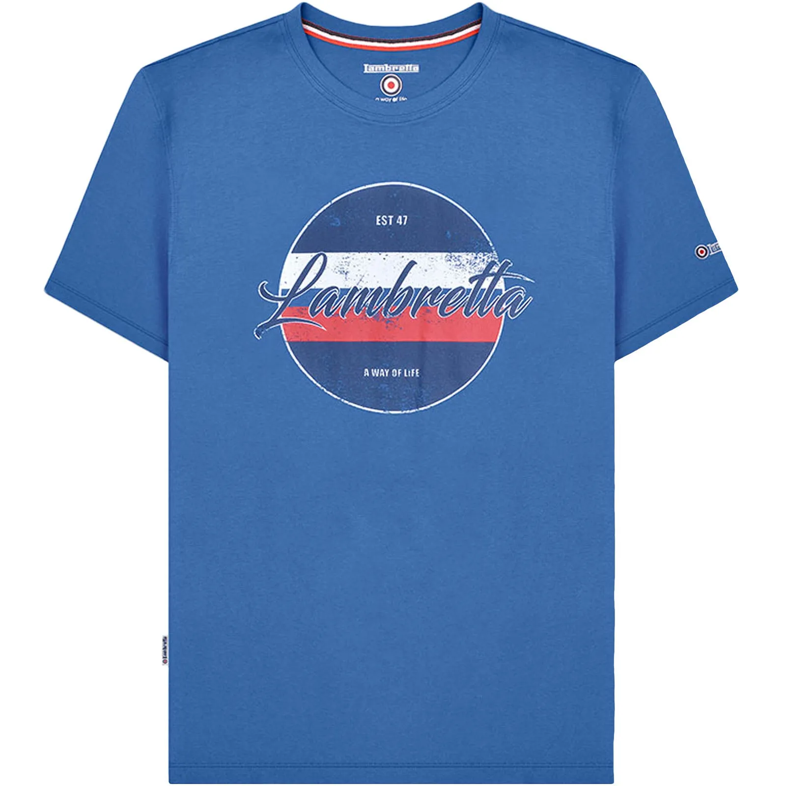 Lambretta Mens Vintage Print Short Sleeve T-Shirt