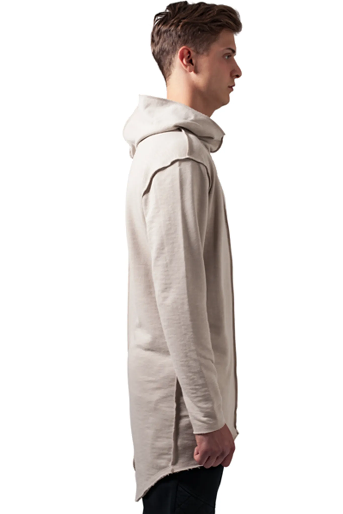 Long Terry Edge Hoodie - Sand-coloured