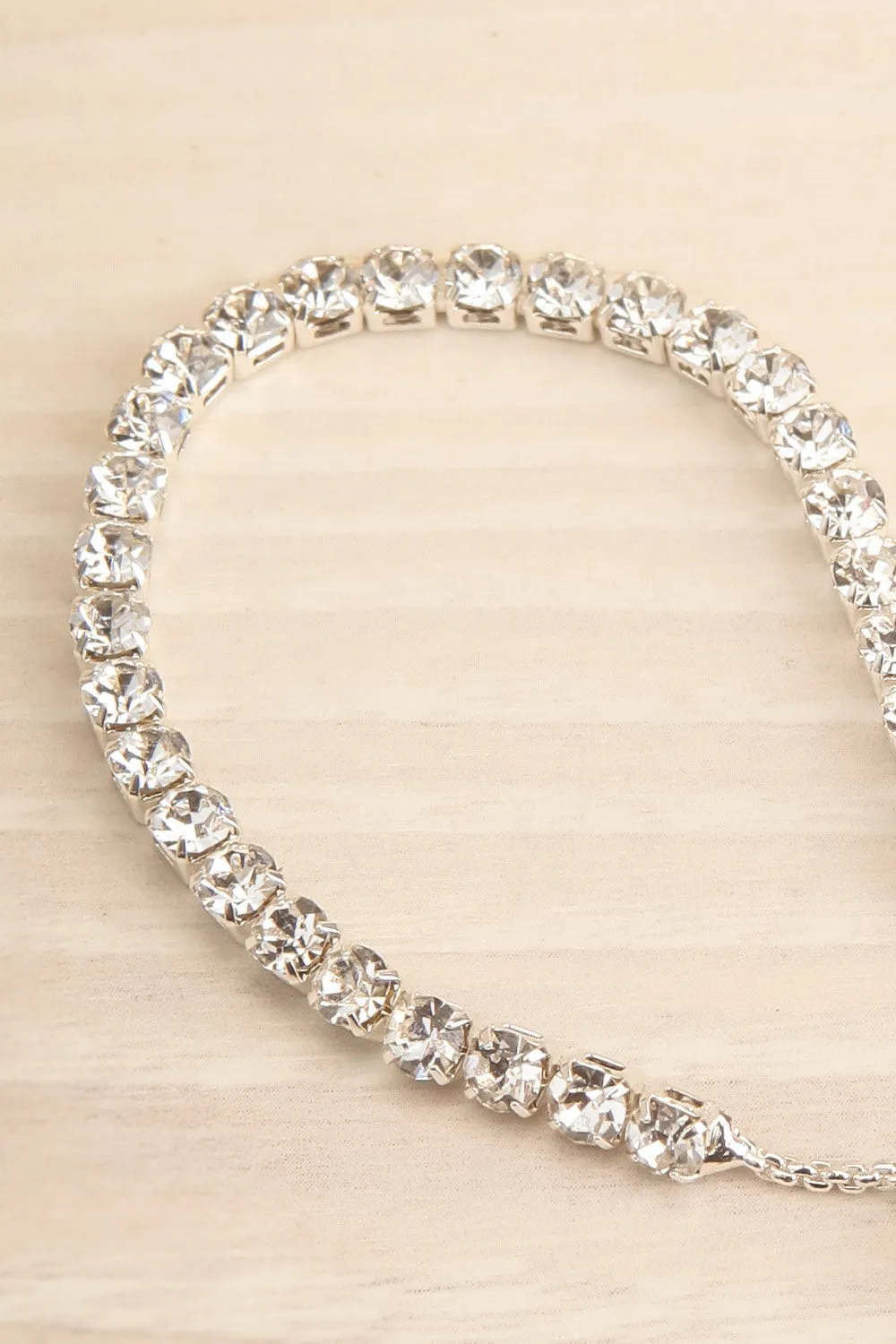 Lucia Silver |  Adjustable Crystal Tennis Bracelet