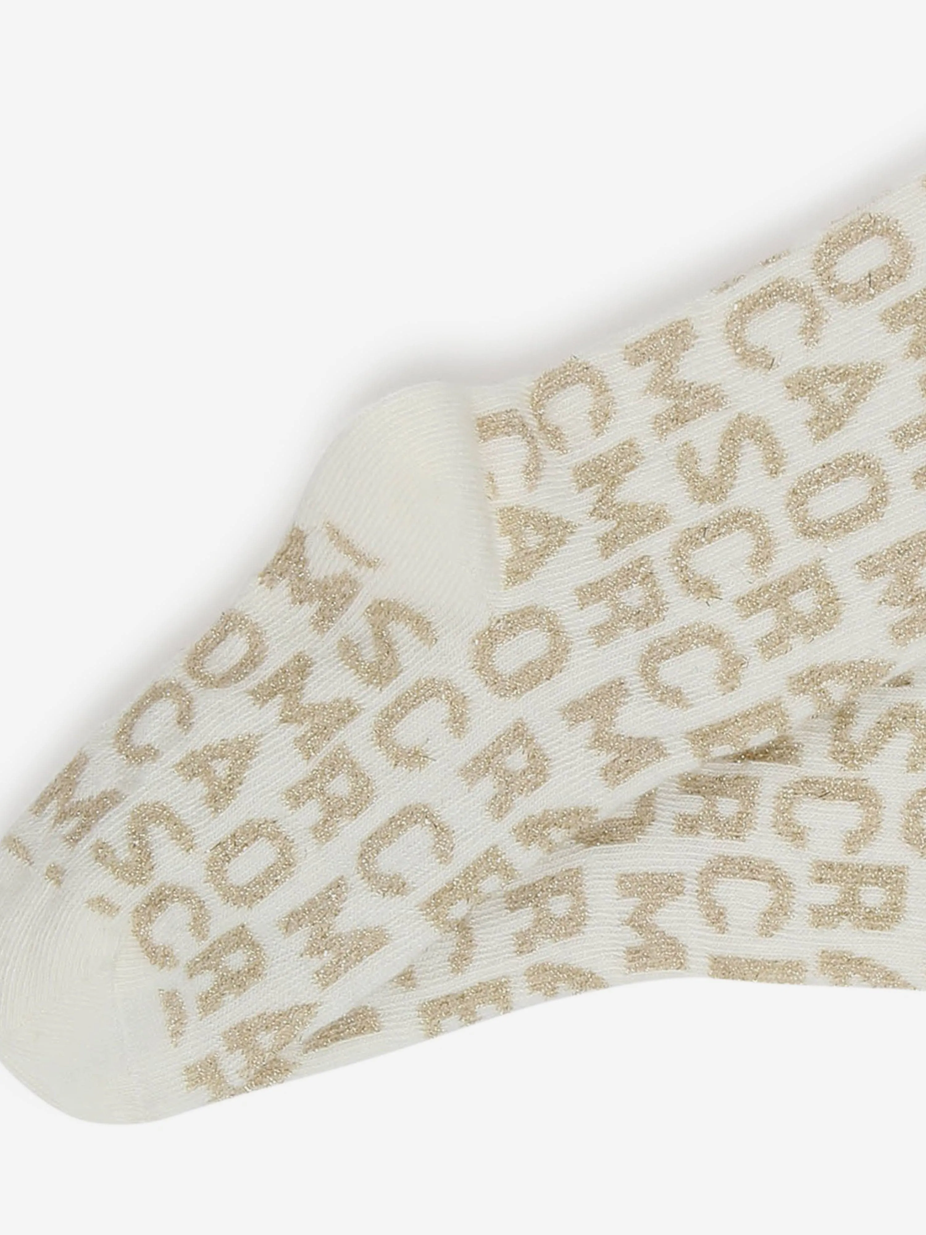 MARC JACOBS Girls Monogram Jacquard Socks in Ivory