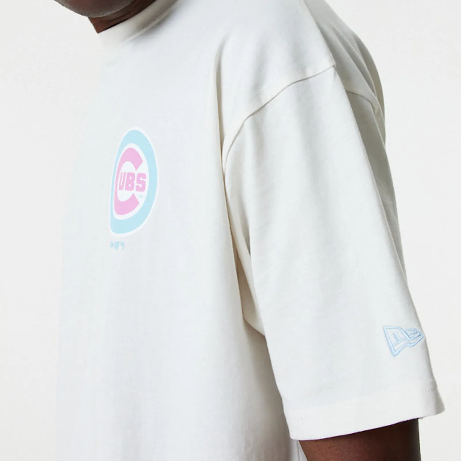 New Era Chicago Cubs MLB Pastel Oversized T-Shirt - White