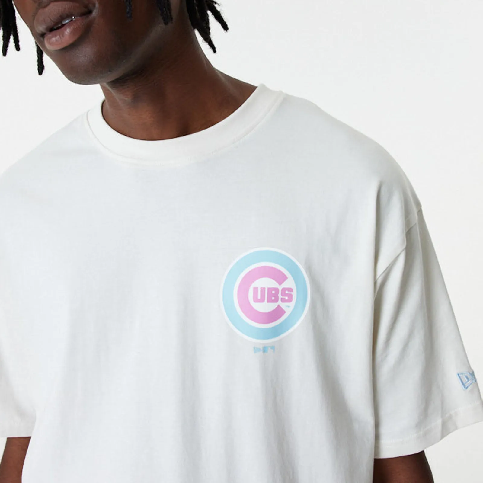 New Era Chicago Cubs MLB Pastel Oversized T-Shirt - White