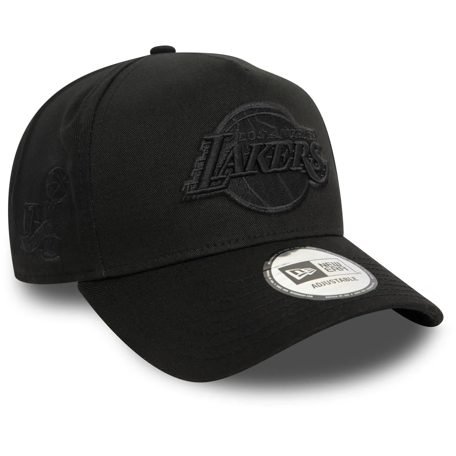 New Era Mens 9FORTY LA Lakers E-Frame Cap - Monochrome Black