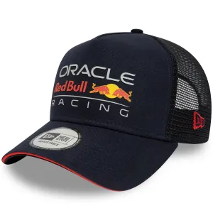 New Era Mens Red Bull Racing Essentials Snapback A-Frame Trucker Cap - Blue