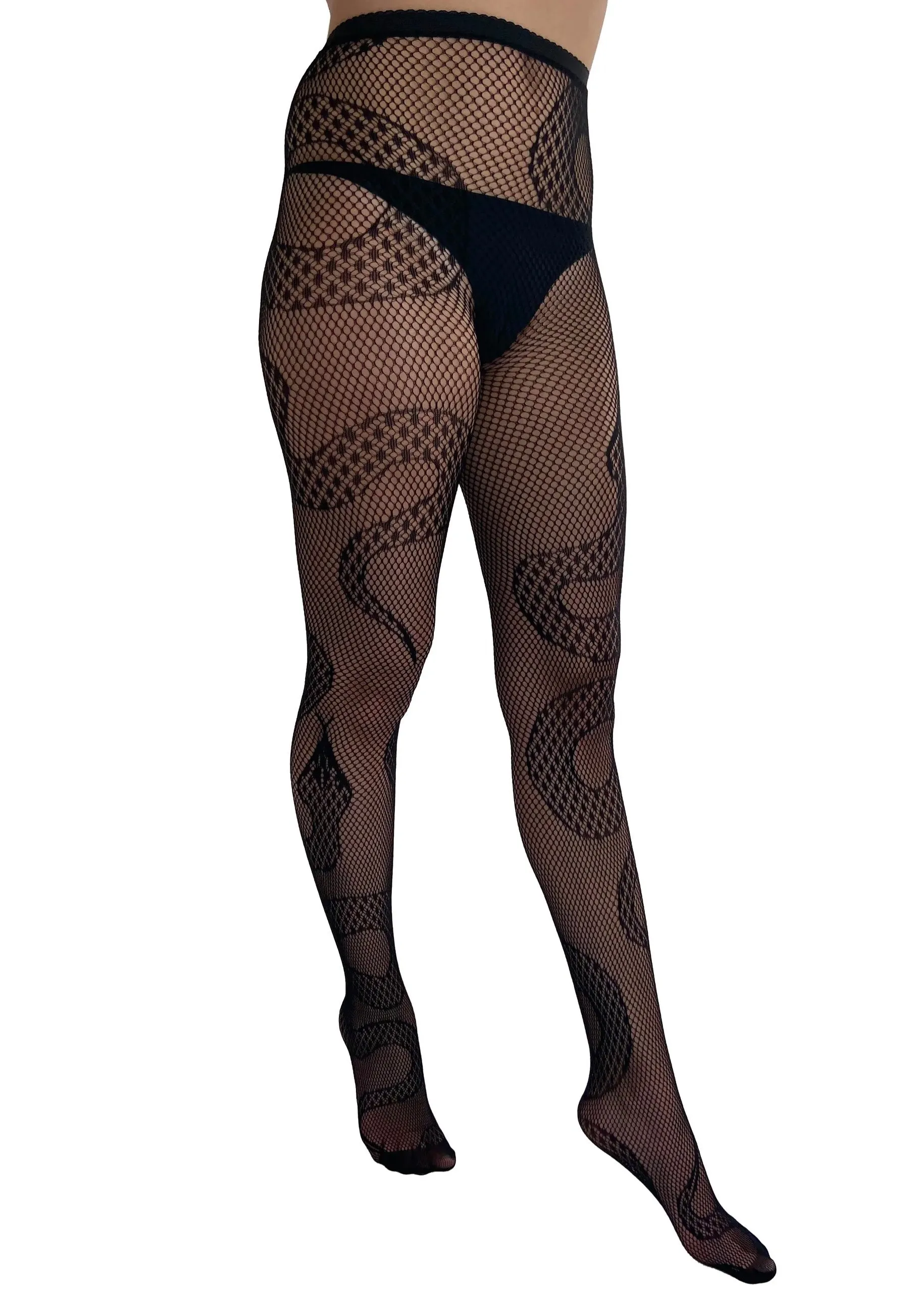 Pamela Mann - Snake Net Black - Tights