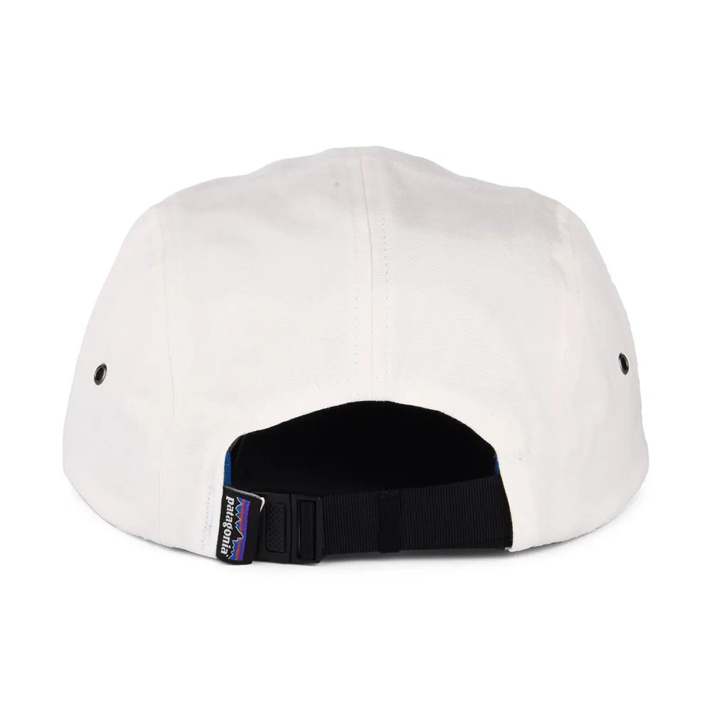 Patagonia Hats P-6 Label Maclure Organic Cotton 5 Panel Cap - Cream-Blue