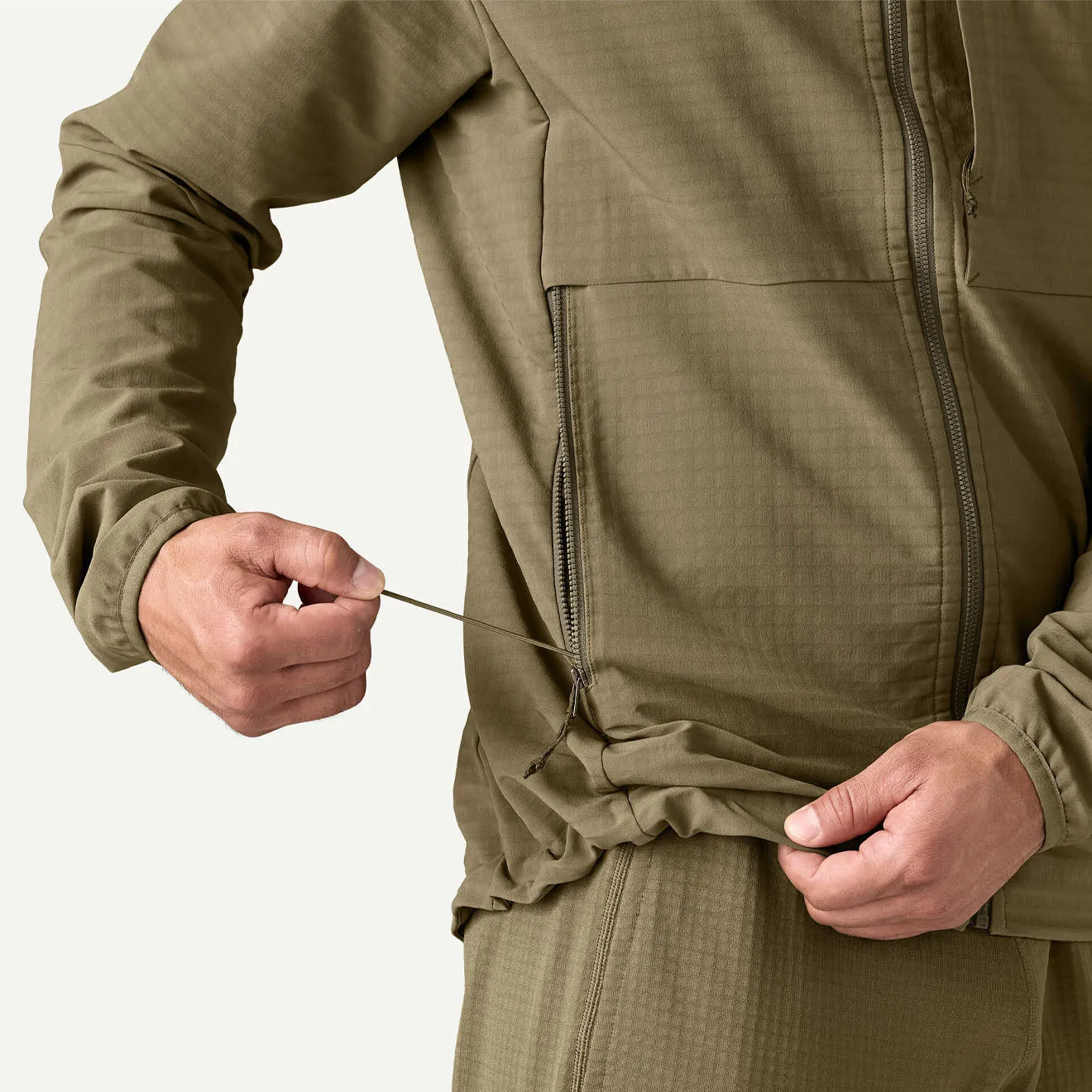 Patagonia R1 TechFace Fitz Roy Trout Hoody Dark Ash