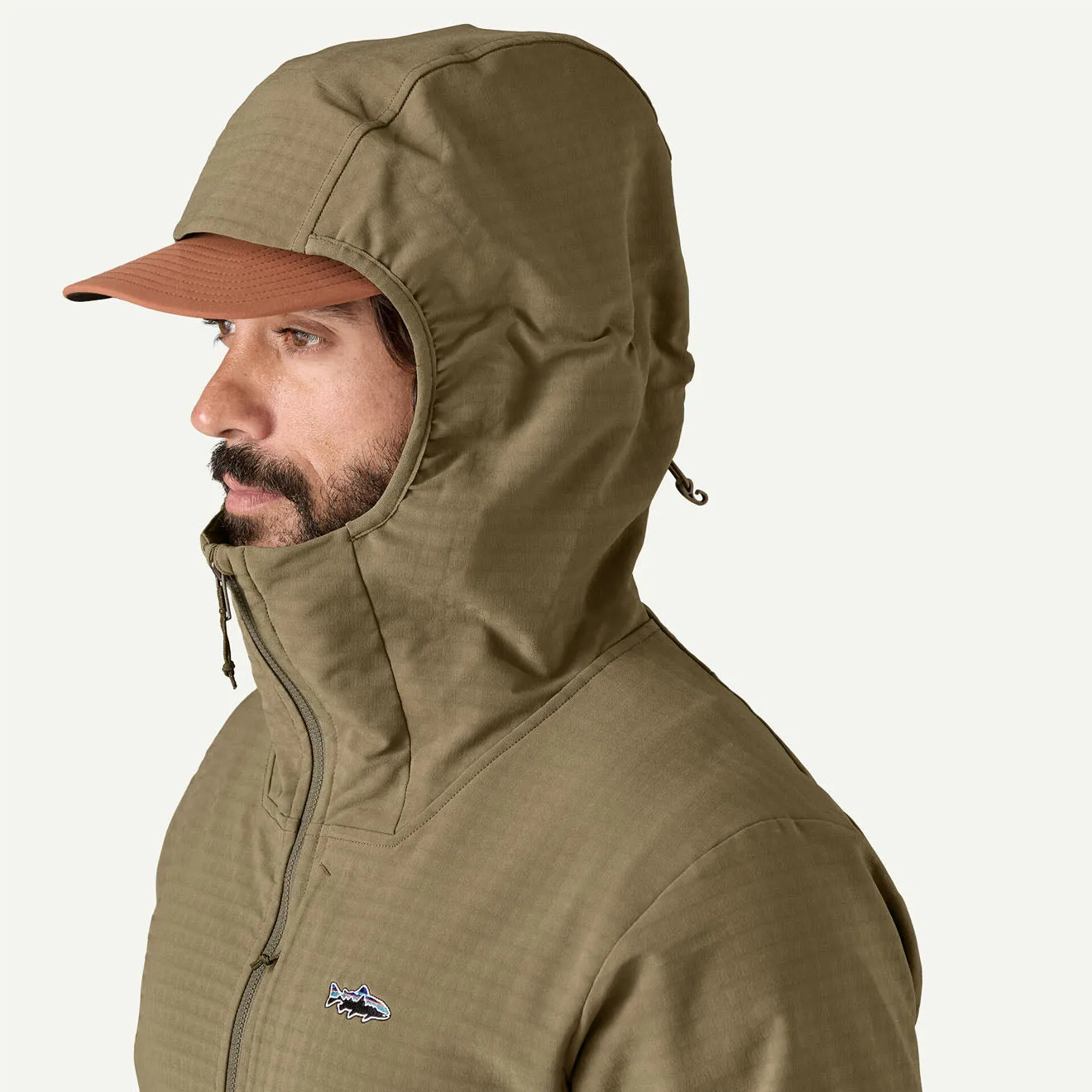 Patagonia R1 TechFace Fitz Roy Trout Hoody Dark Ash