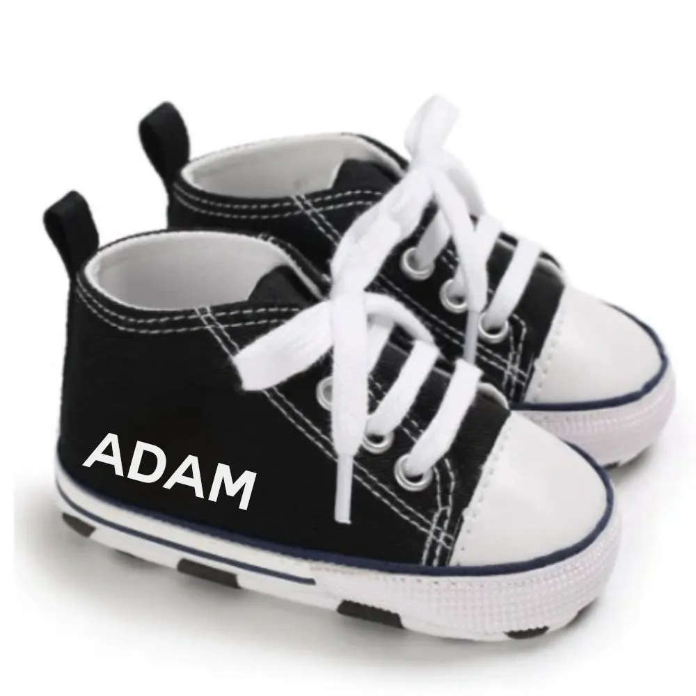Portland Personalised Name Canvas Prewalker Trainers (0-18 Months)