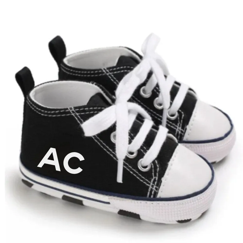 Portland Personalised Name Canvas Prewalker Trainers (0-18 Months)
