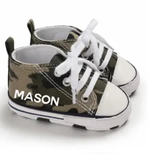 Portland Personalised Name Canvas Prewalker Trainers (0-18 Months)