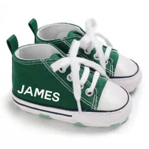 Portland Personalised Name Canvas Prewalker Trainers (0-18 Months)