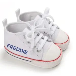 Portland Personalised Name Canvas Prewalker Trainers (0-18 Months)