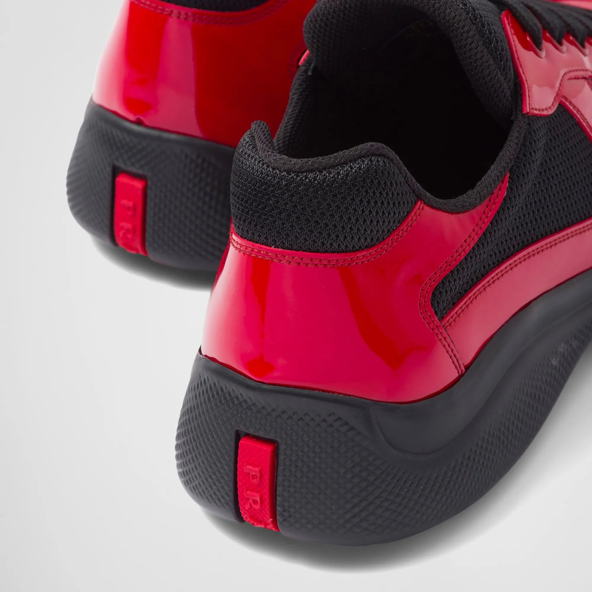 Prada Americas Cup Black & Red Trainers