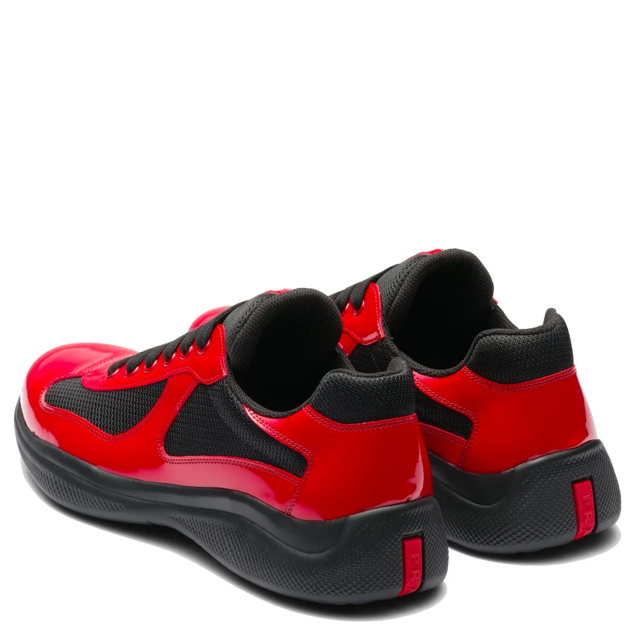 Prada Americas Cup Black & Red Trainers