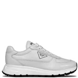 Prada White Triangle Logo Trainers