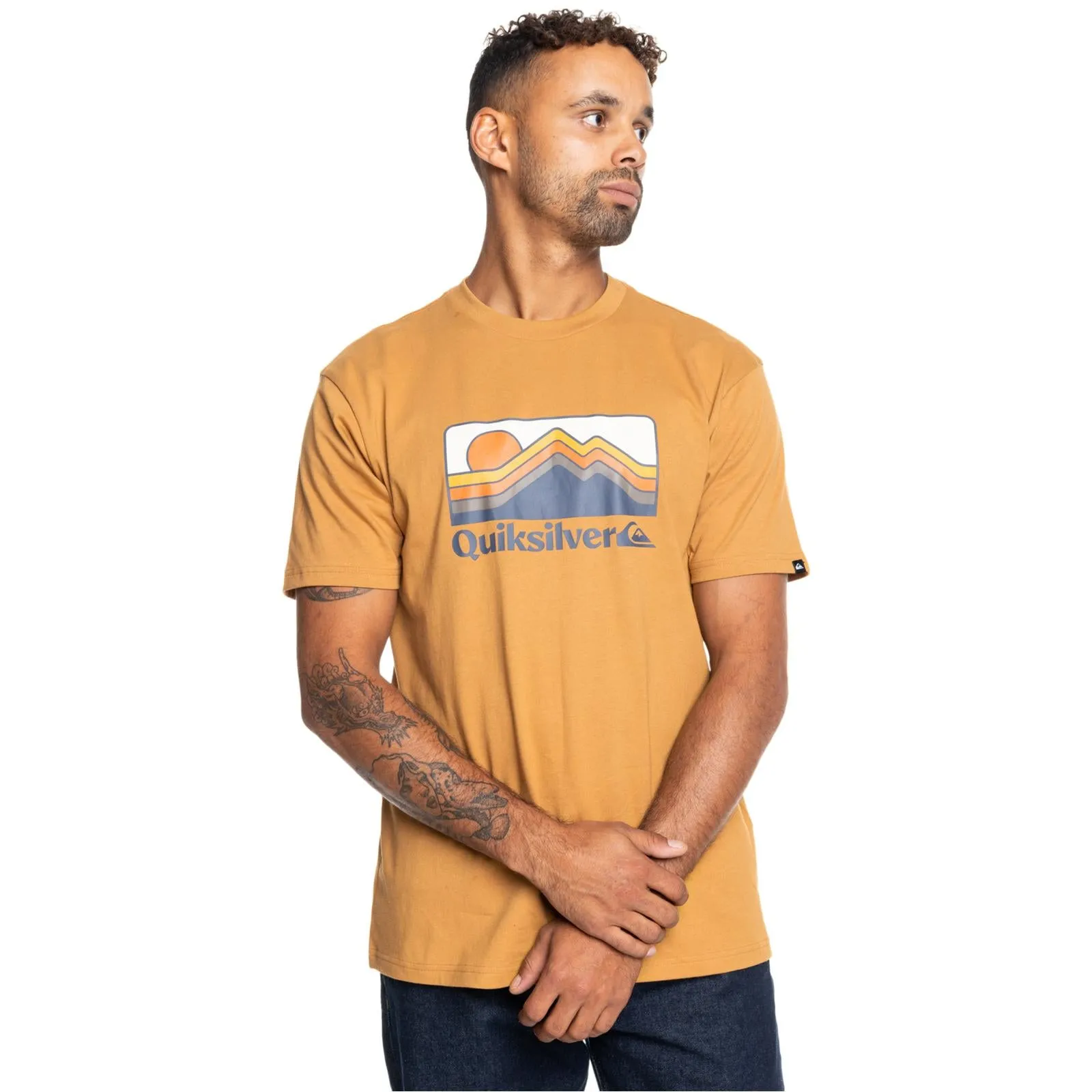 Quiksilver Mens QS Gradient Mount Graphic T-Shirt