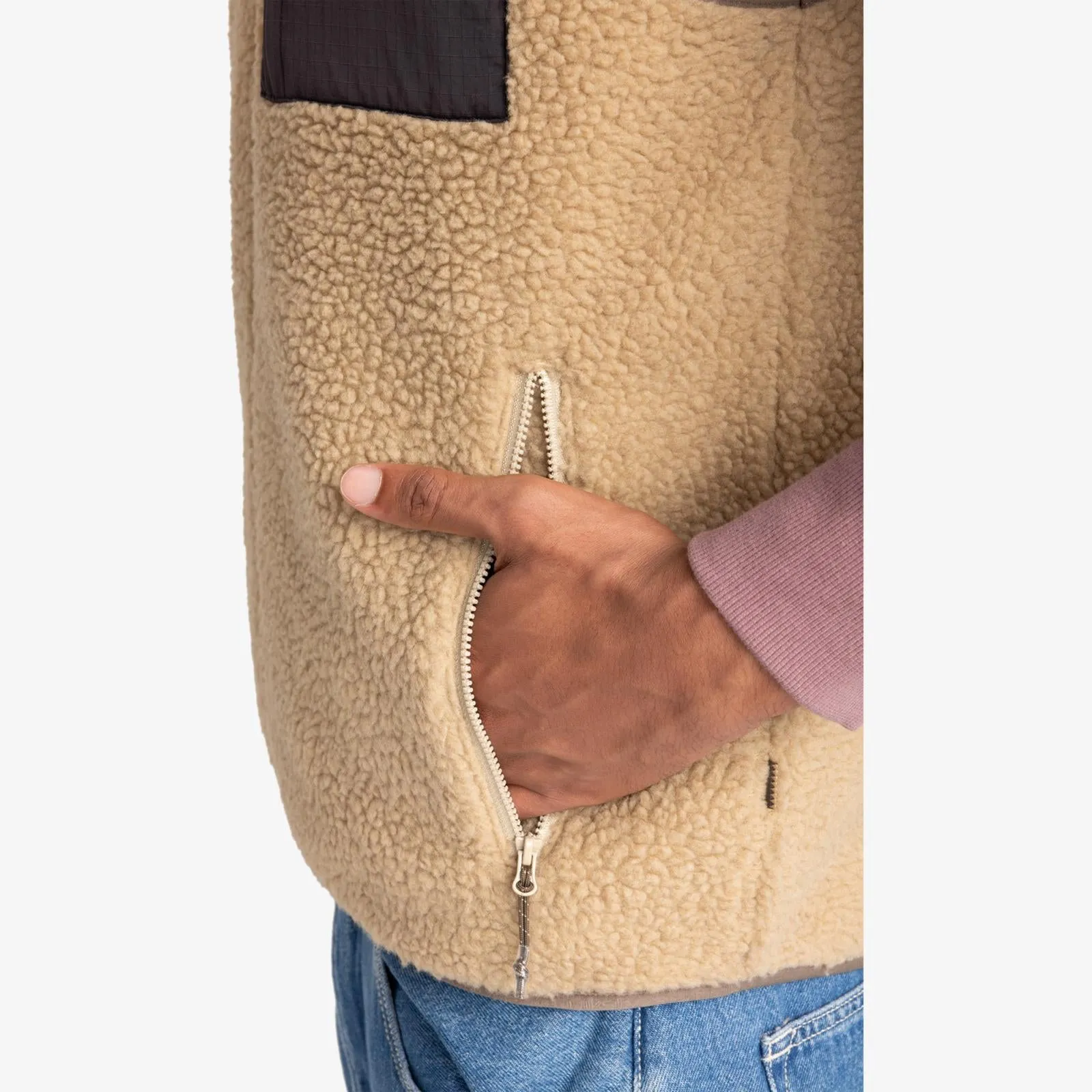 Quiksilver Mens Shallow Water Sherpa Fleece Gilet