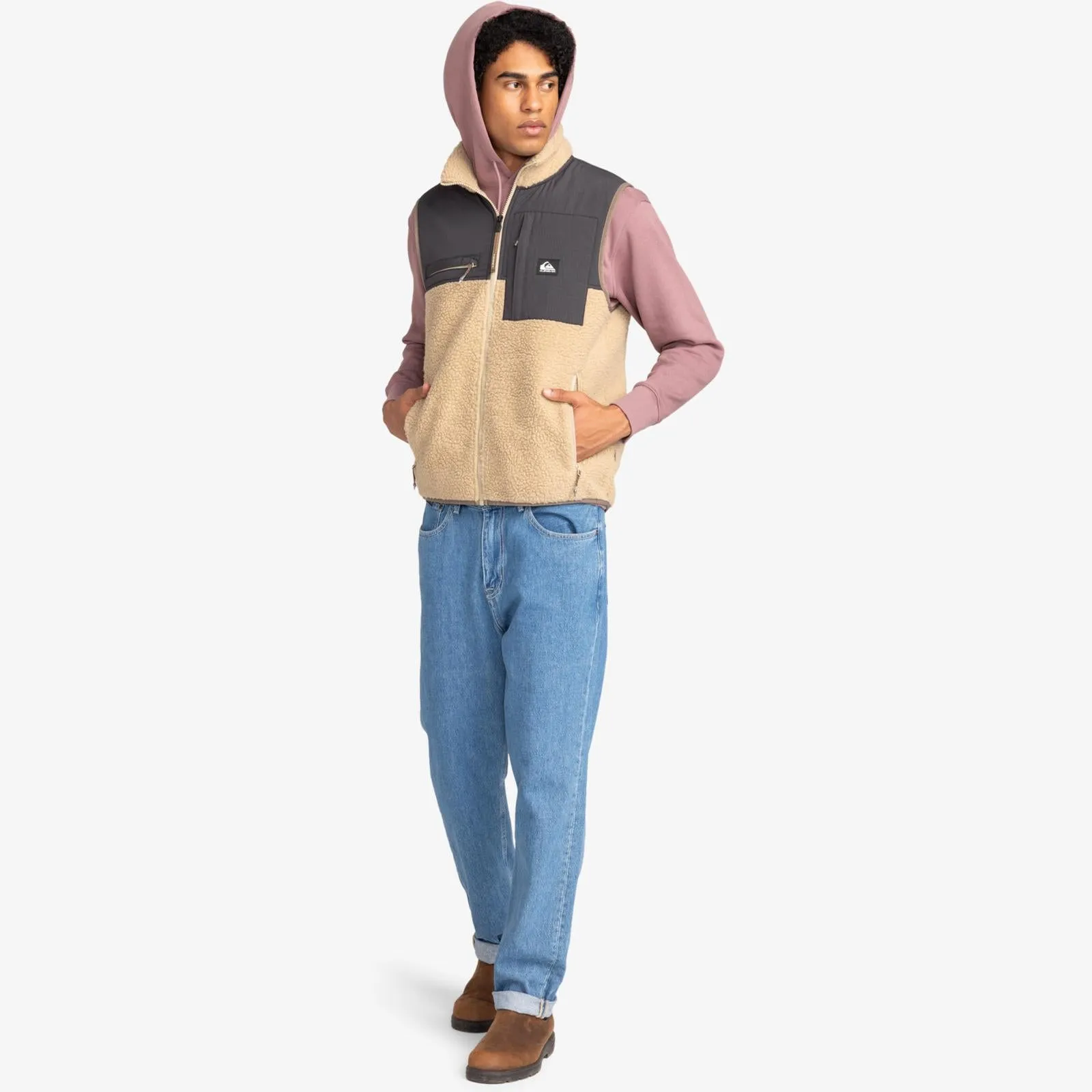 Quiksilver Mens Shallow Water Sherpa Fleece Gilet