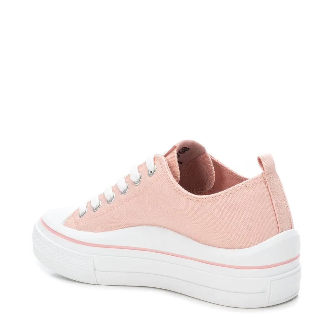 Refresh Nude Pink Chunky Canvas Trainers