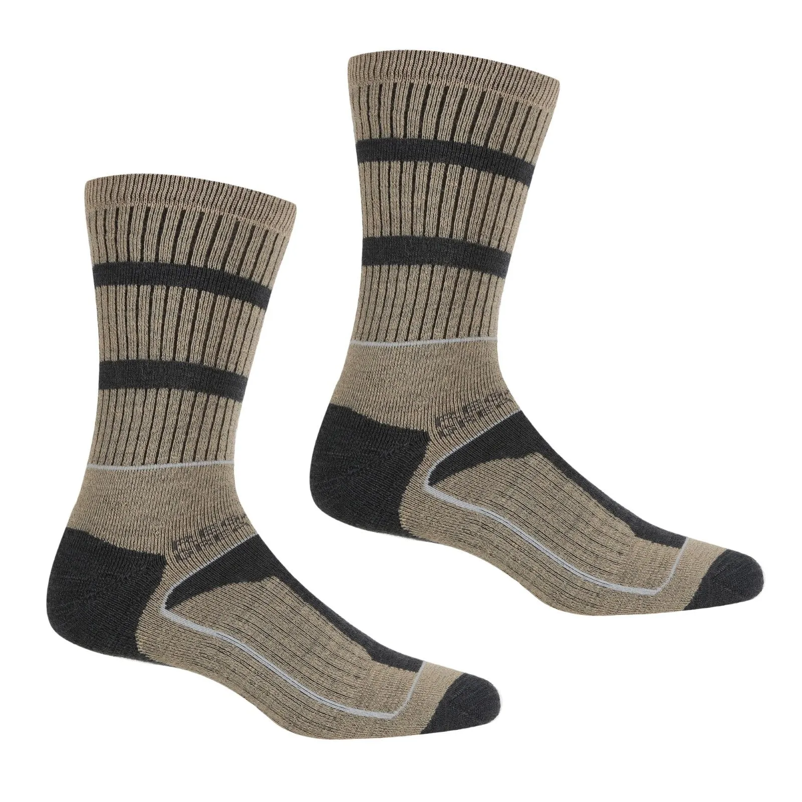 Regatta Mens Samaris 3 Season Two Pack Quickdrying Walking Socks - Black