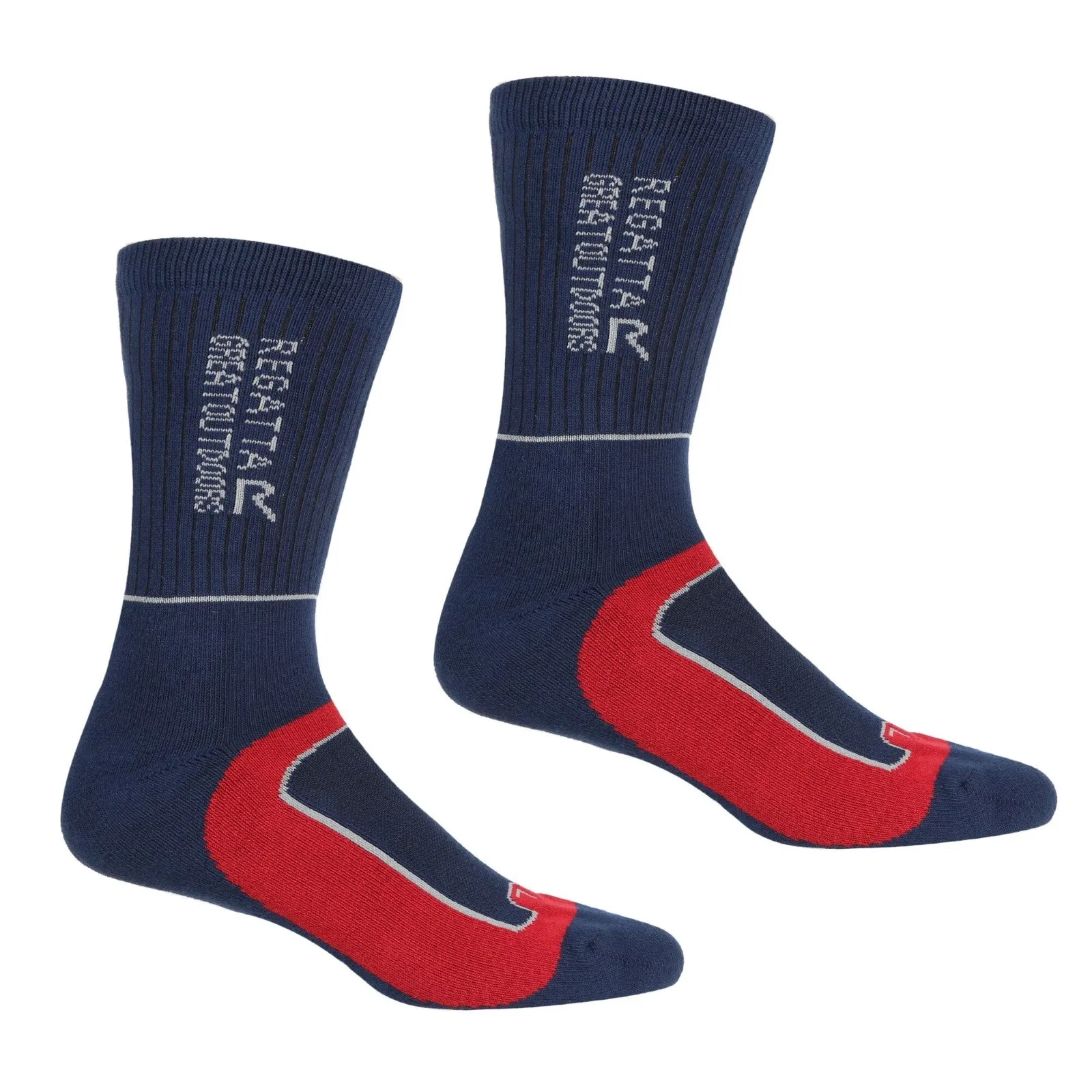 Regatta Mens Samaris 3 Season Two Pack Quickdrying Walking Socks - Black