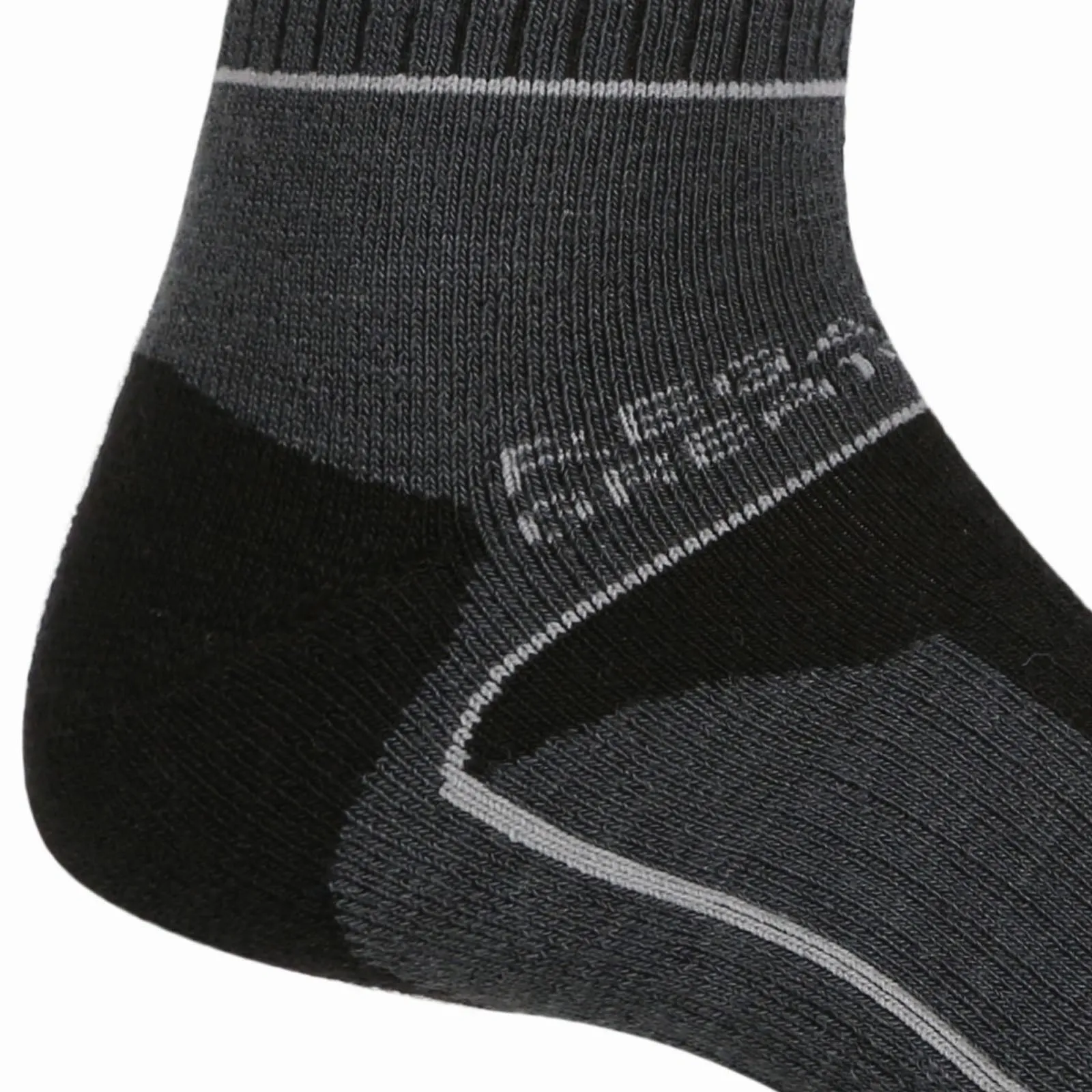 Regatta Mens Samaris 3 Season Two Pack Quickdrying Walking Socks - Black