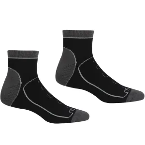 Regatta Mens Samaris Two Pack Quickdrying Walking Socks - Black