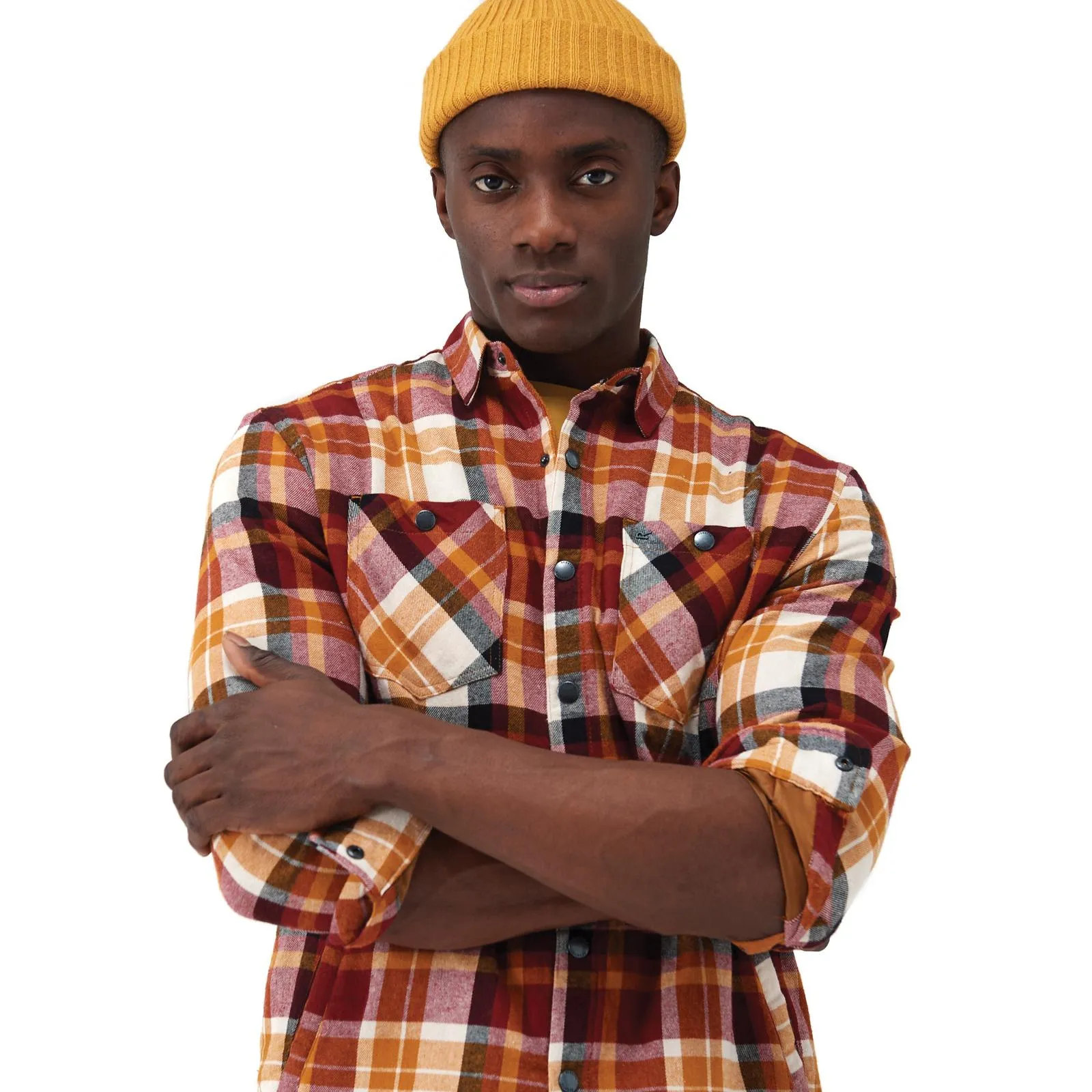 Regatta Mens Thamos Long Sleeve Checkered Brushed Shirt