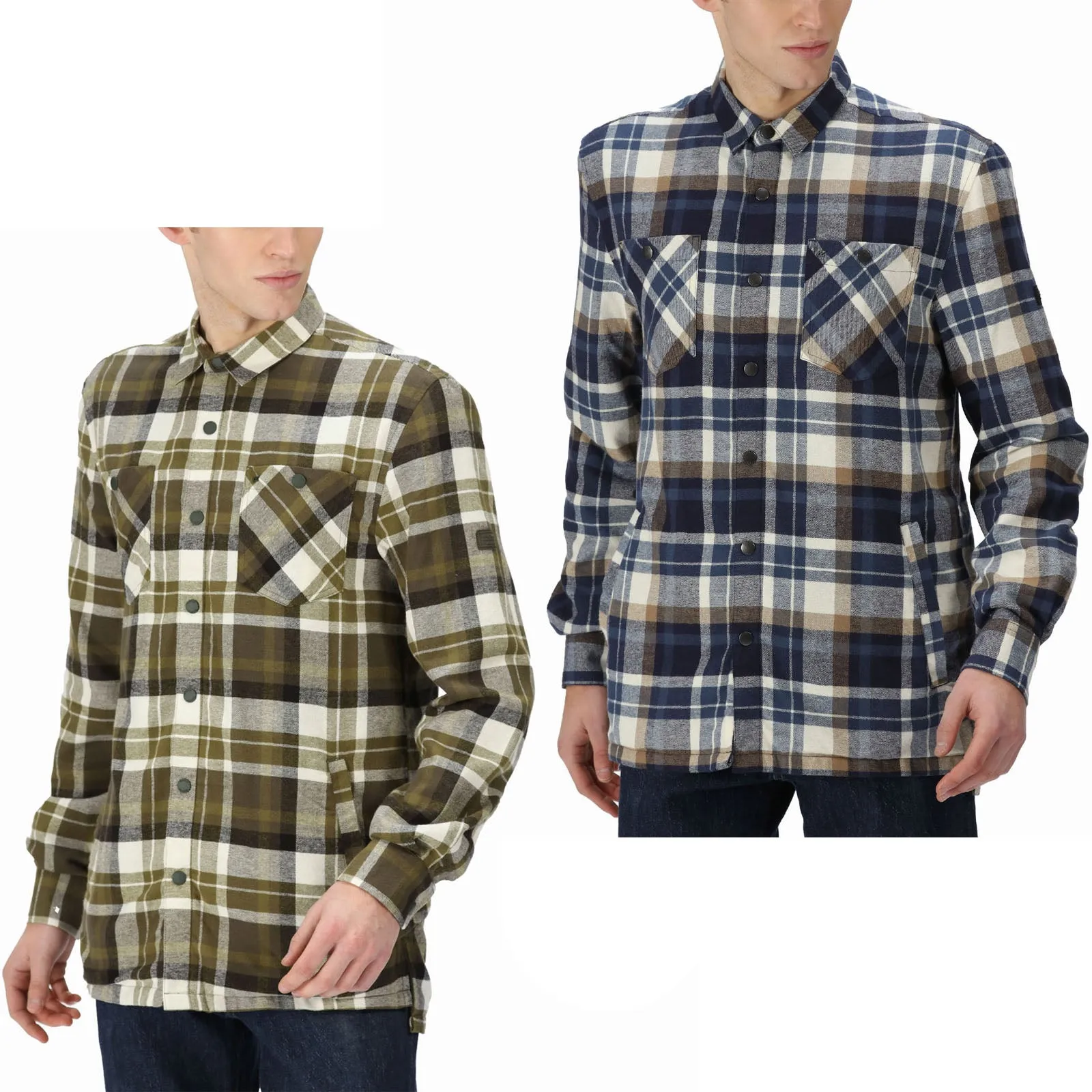 Regatta Mens Thamos Long Sleeve Checkered Brushed Shirt