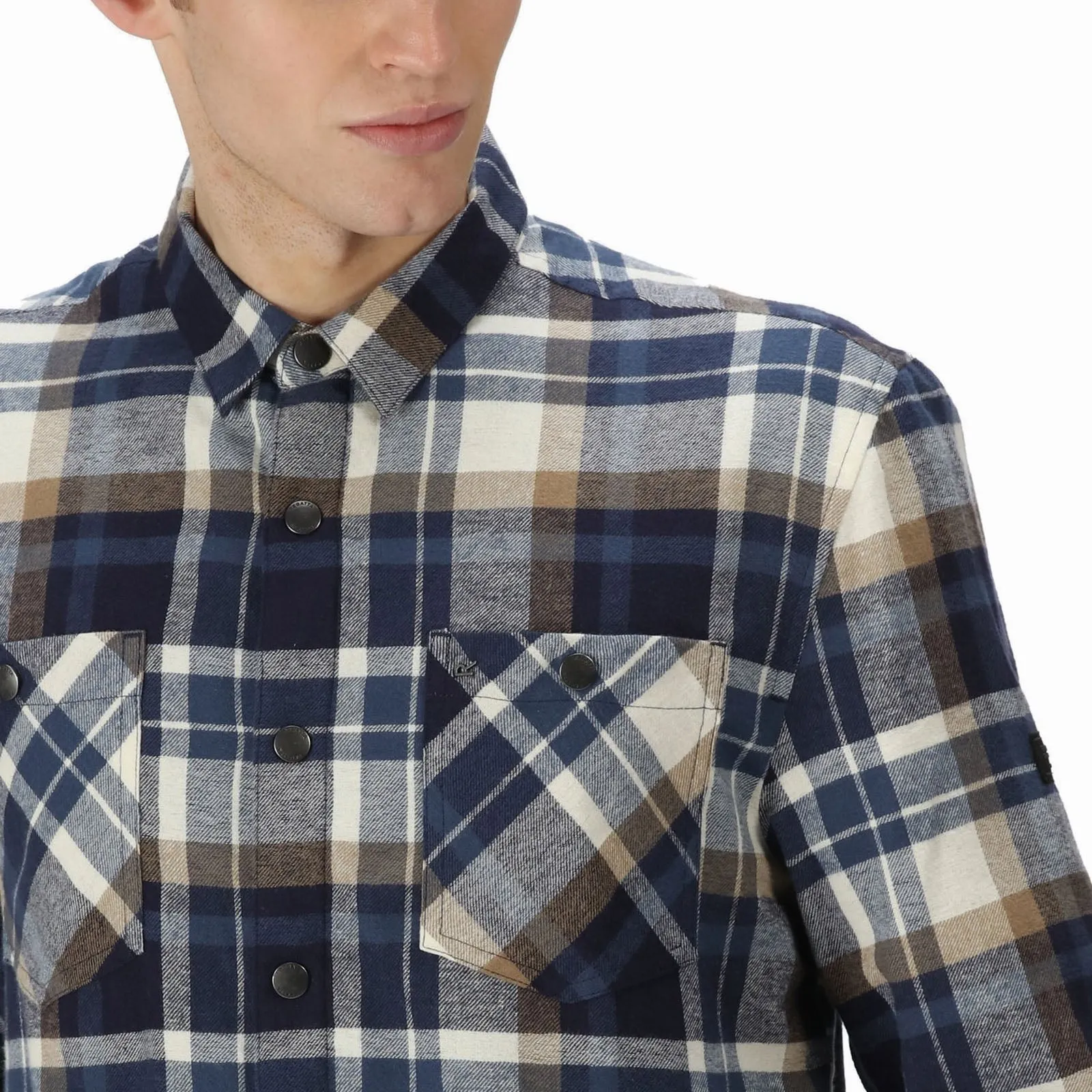 Regatta Mens Thamos Long Sleeve Checkered Brushed Shirt