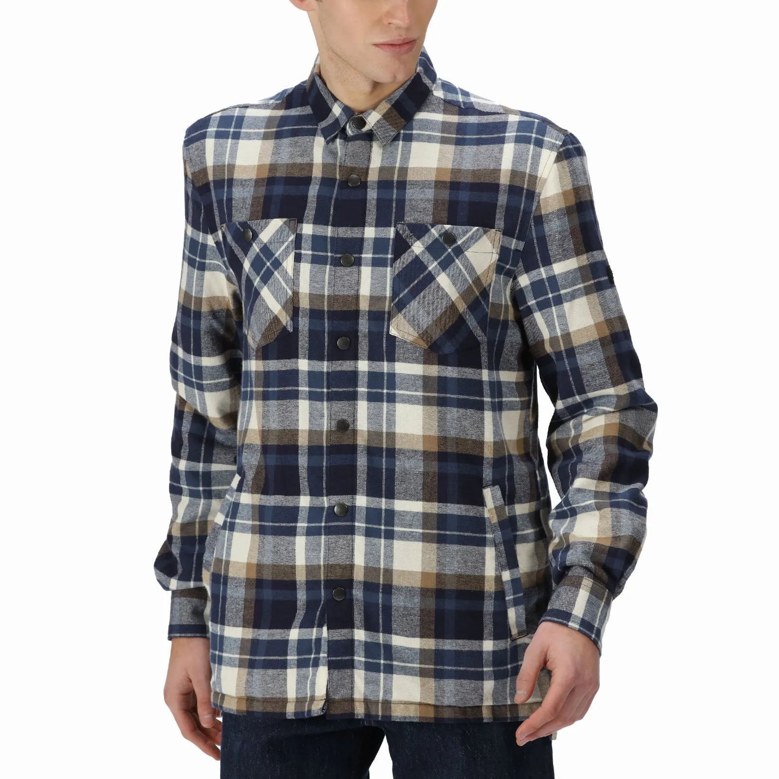 Regatta Mens Thamos Long Sleeve Checkered Brushed Shirt