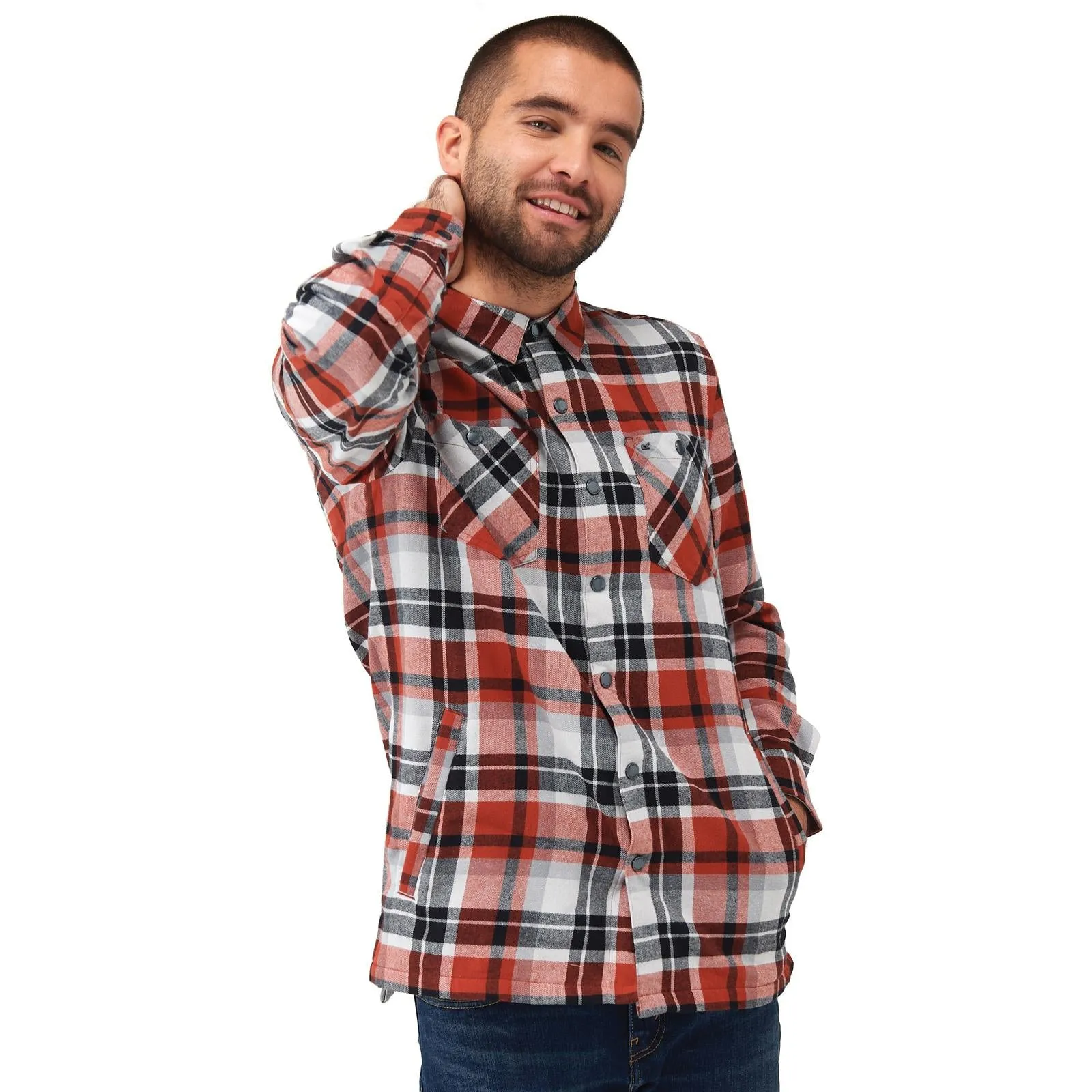 Regatta Mens Thamos Long Sleeve Checkered Brushed Shirt