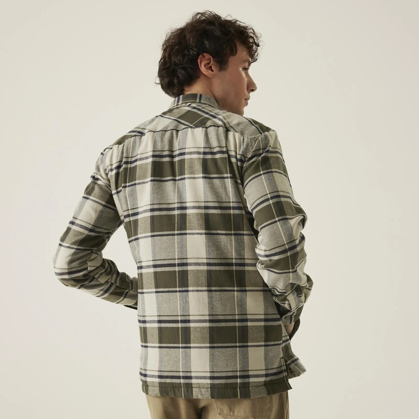 Regatta Mens Thamos Long Sleeve Checkered Brushed Shirt