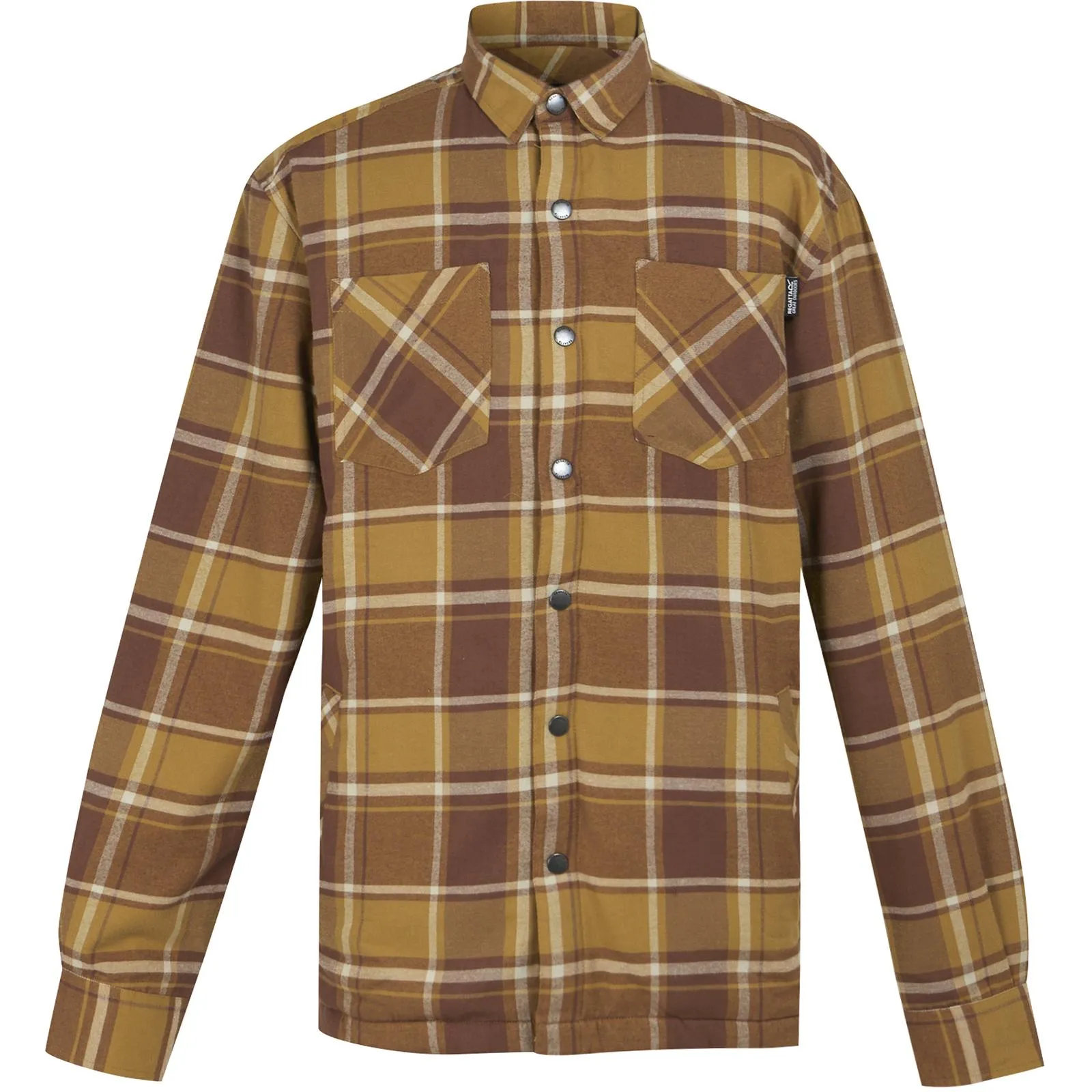 Regatta Mens Thamos Long Sleeve Checkered Brushed Shirt