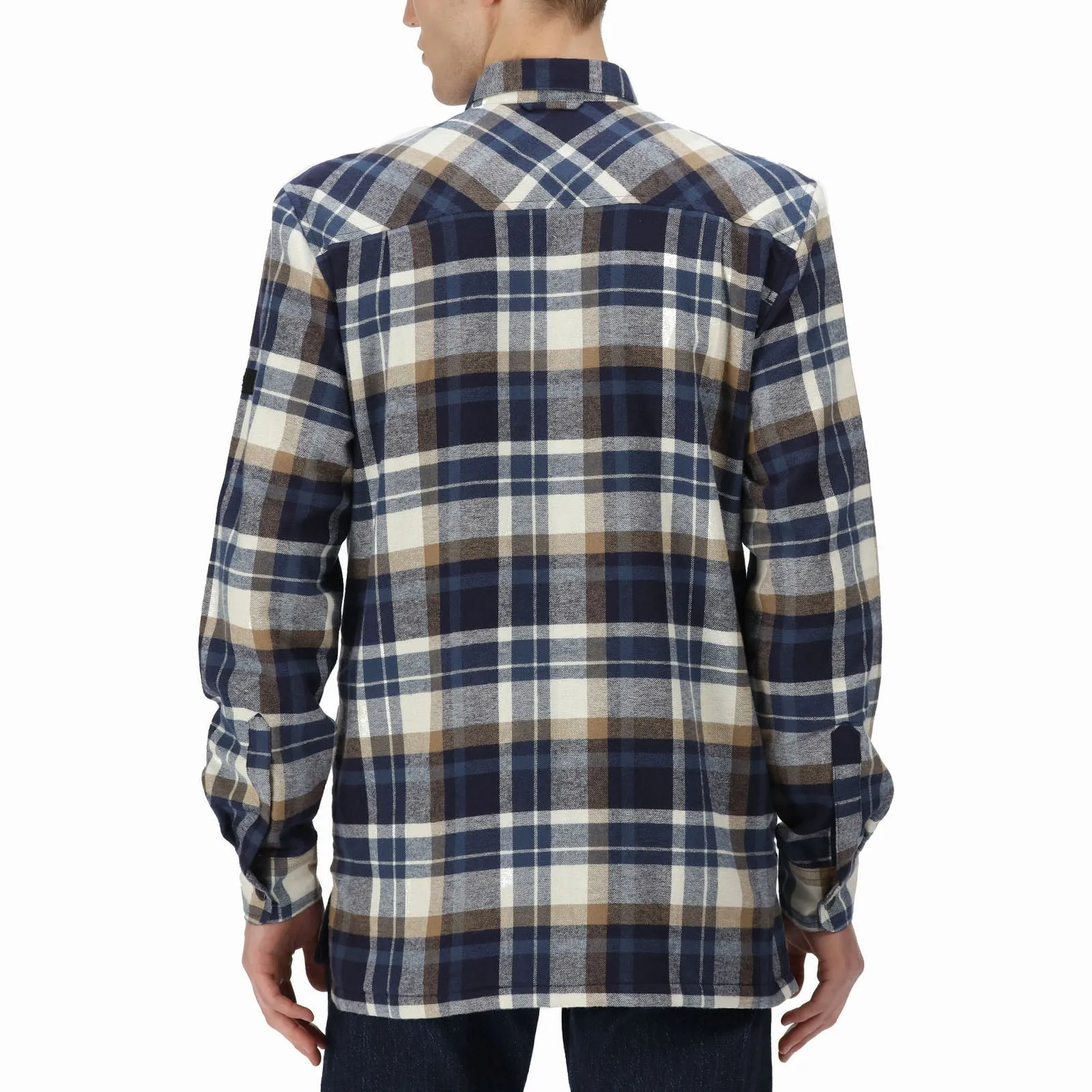 Regatta Mens Thamos Long Sleeve Checkered Brushed Shirt