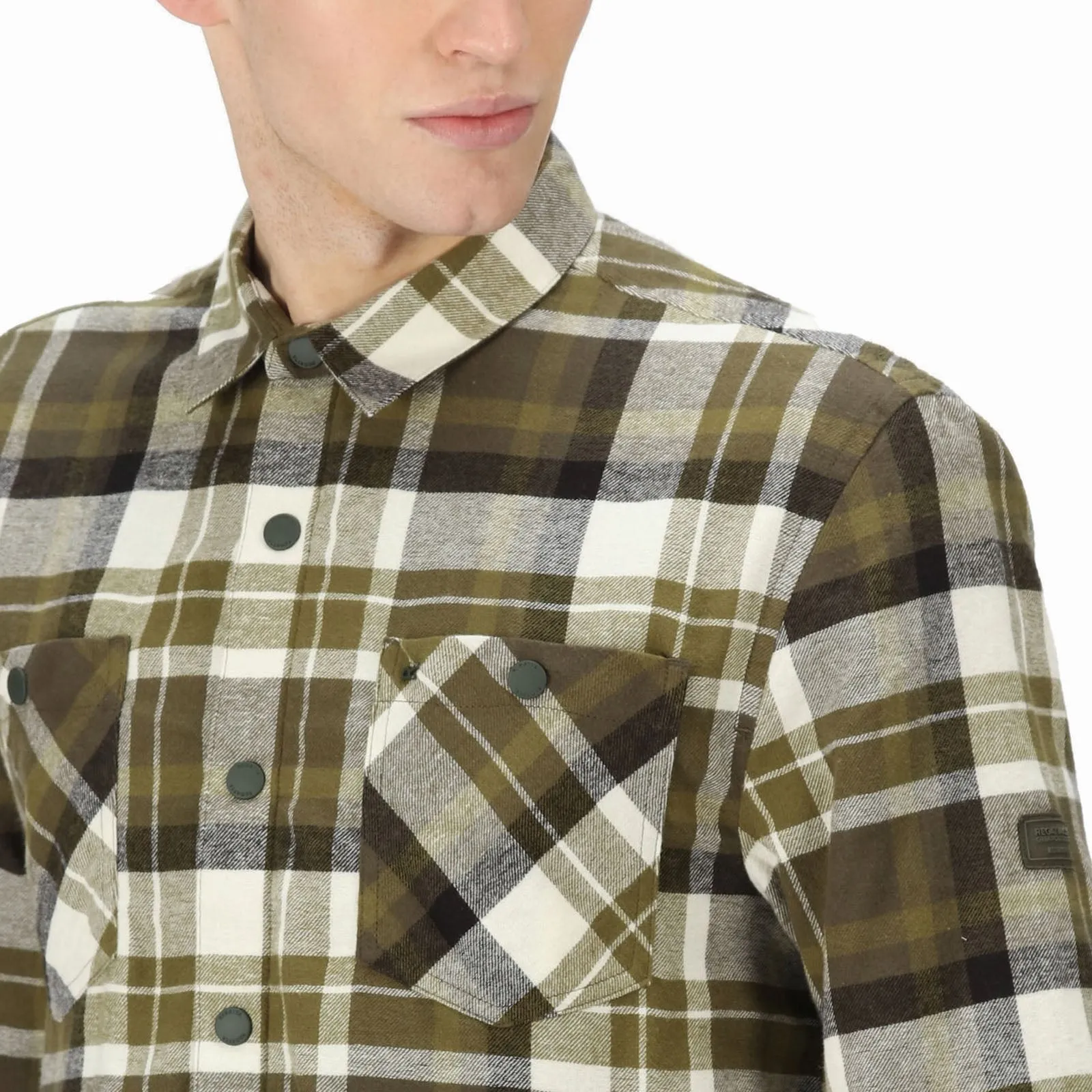 Regatta Mens Thamos Long Sleeve Checkered Brushed Shirt