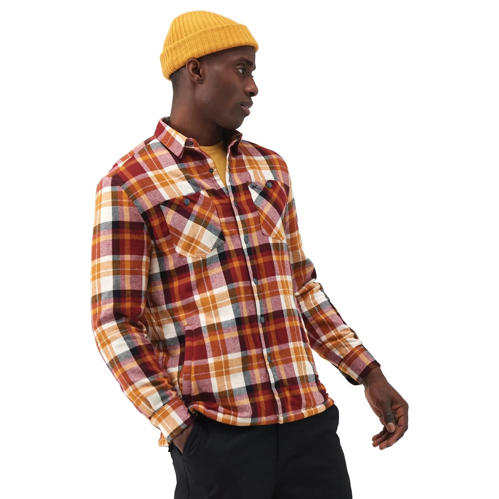 Regatta Mens Thamos Long Sleeve Checkered Brushed Shirt