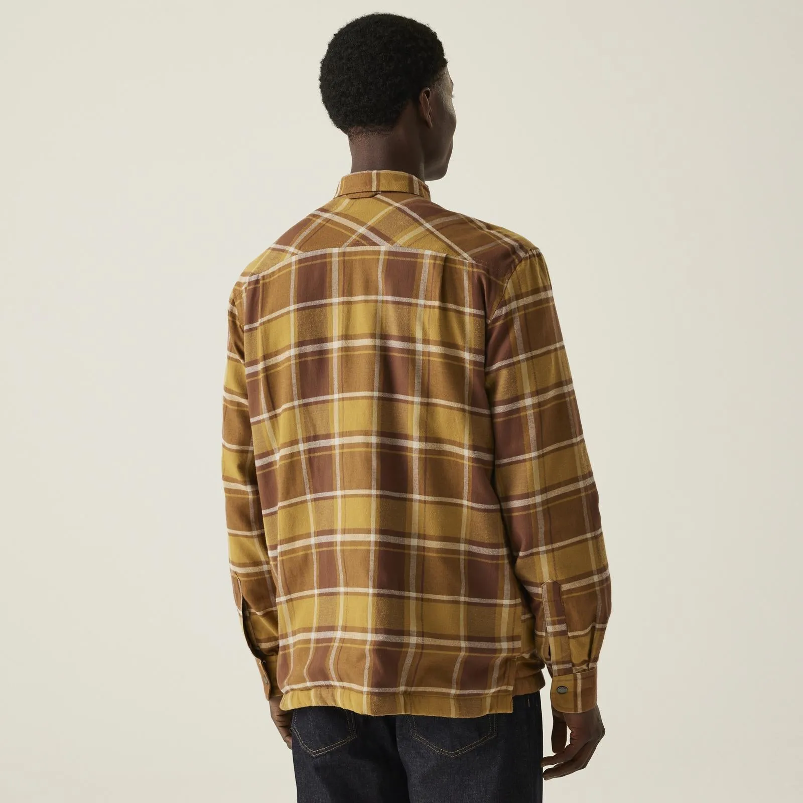 Regatta Mens Thamos Long Sleeve Checkered Brushed Shirt