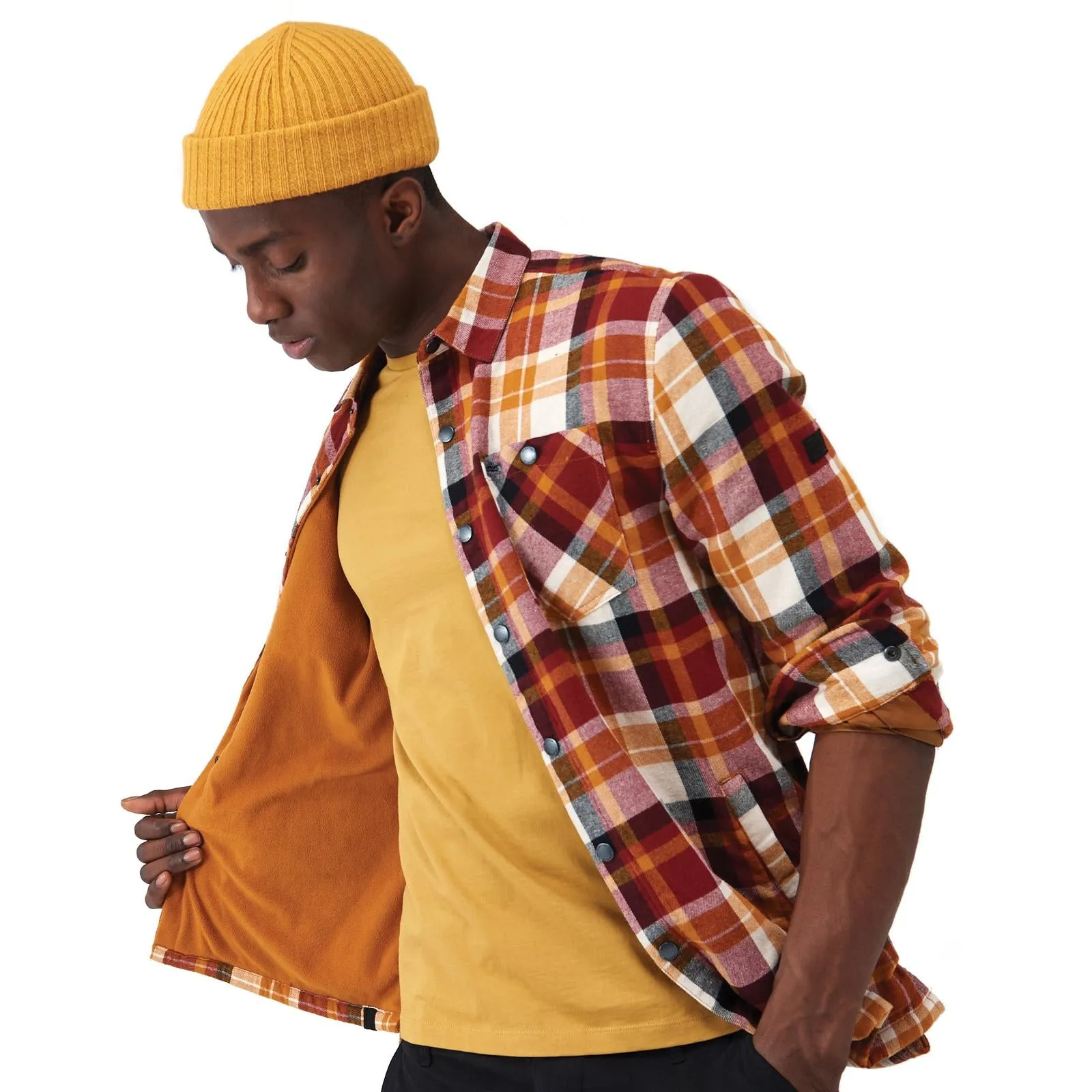 Regatta Mens Thamos Long Sleeve Checkered Brushed Shirt