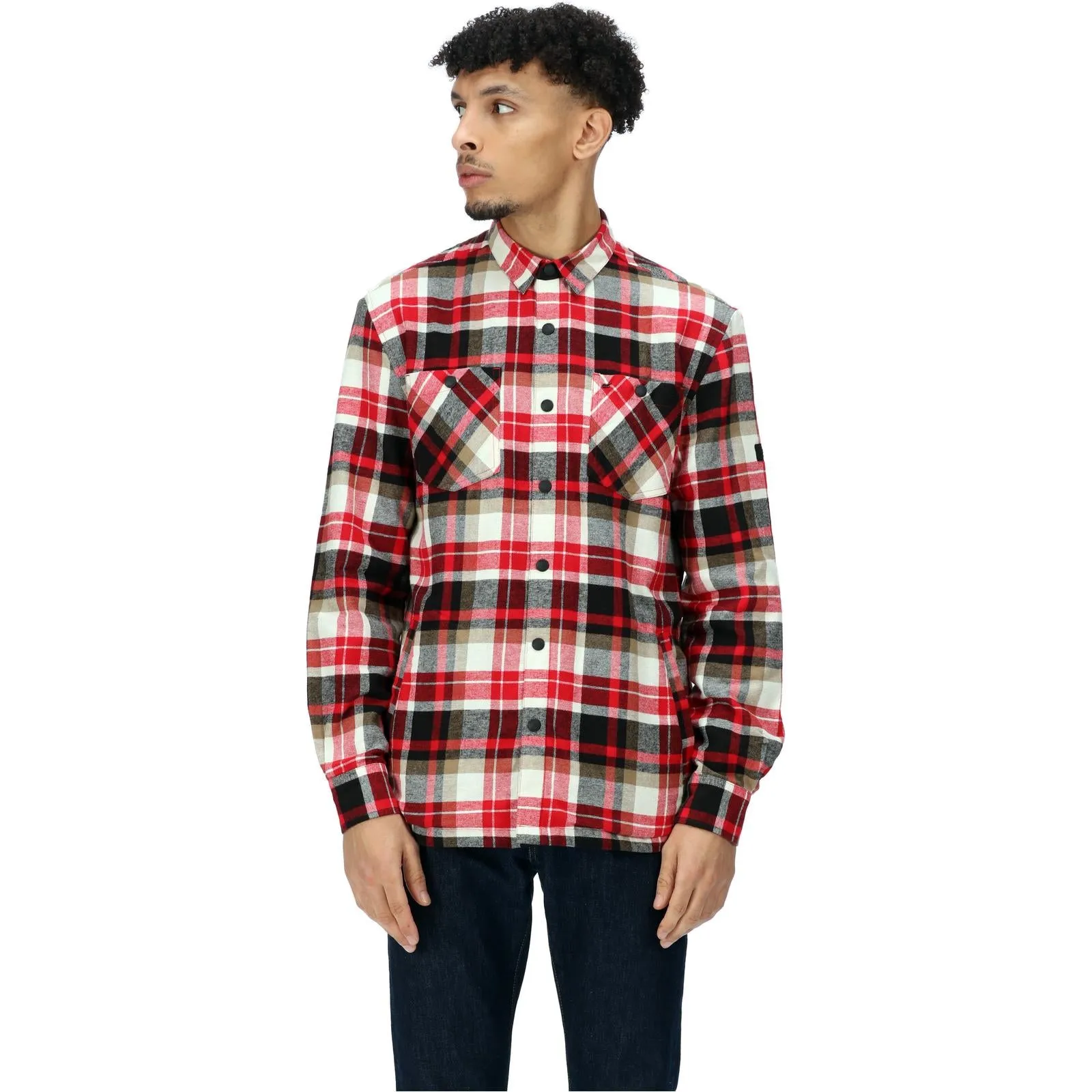 Regatta Mens Thamos Long Sleeve Checkered Brushed Shirt