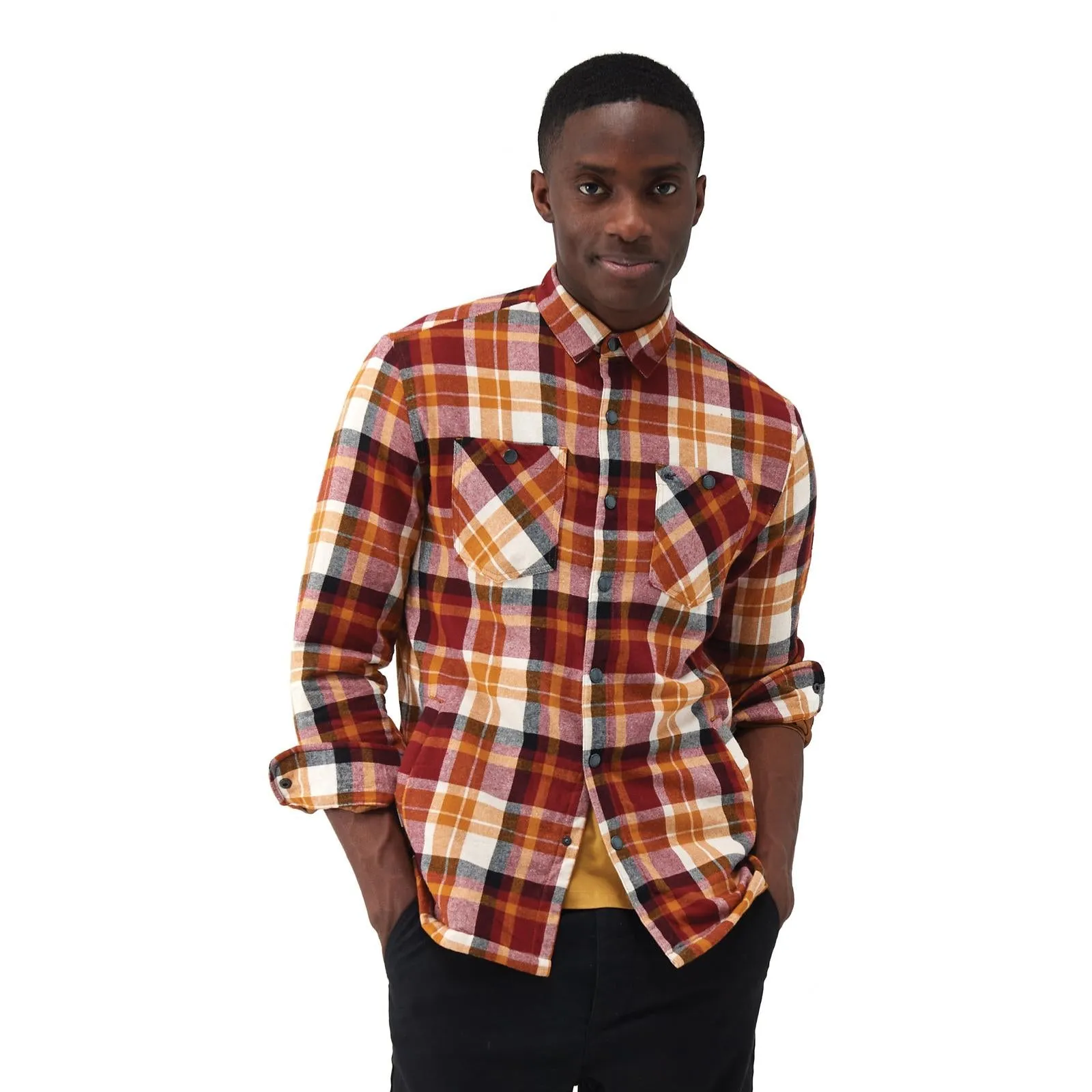 Regatta Mens Thamos Long Sleeve Checkered Brushed Shirt