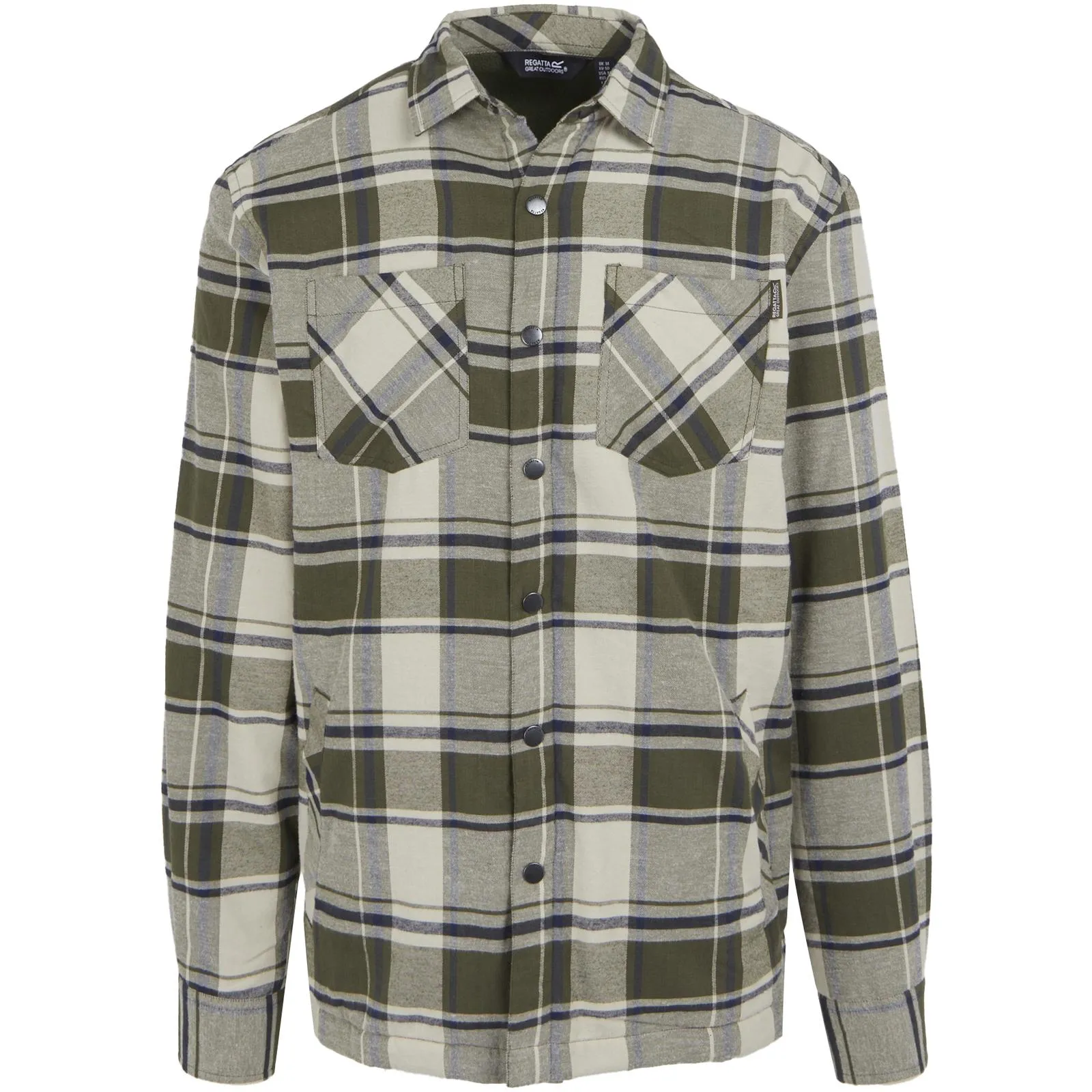 Regatta Mens Thamos Long Sleeve Checkered Brushed Shirt