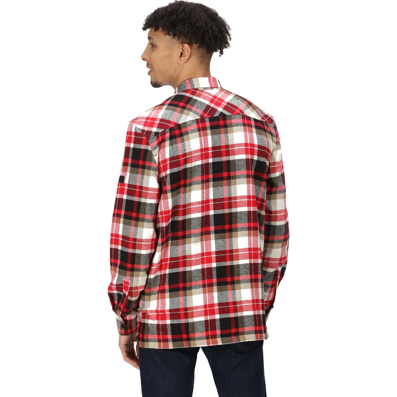 Regatta Mens Thamos Long Sleeve Checkered Brushed Shirt