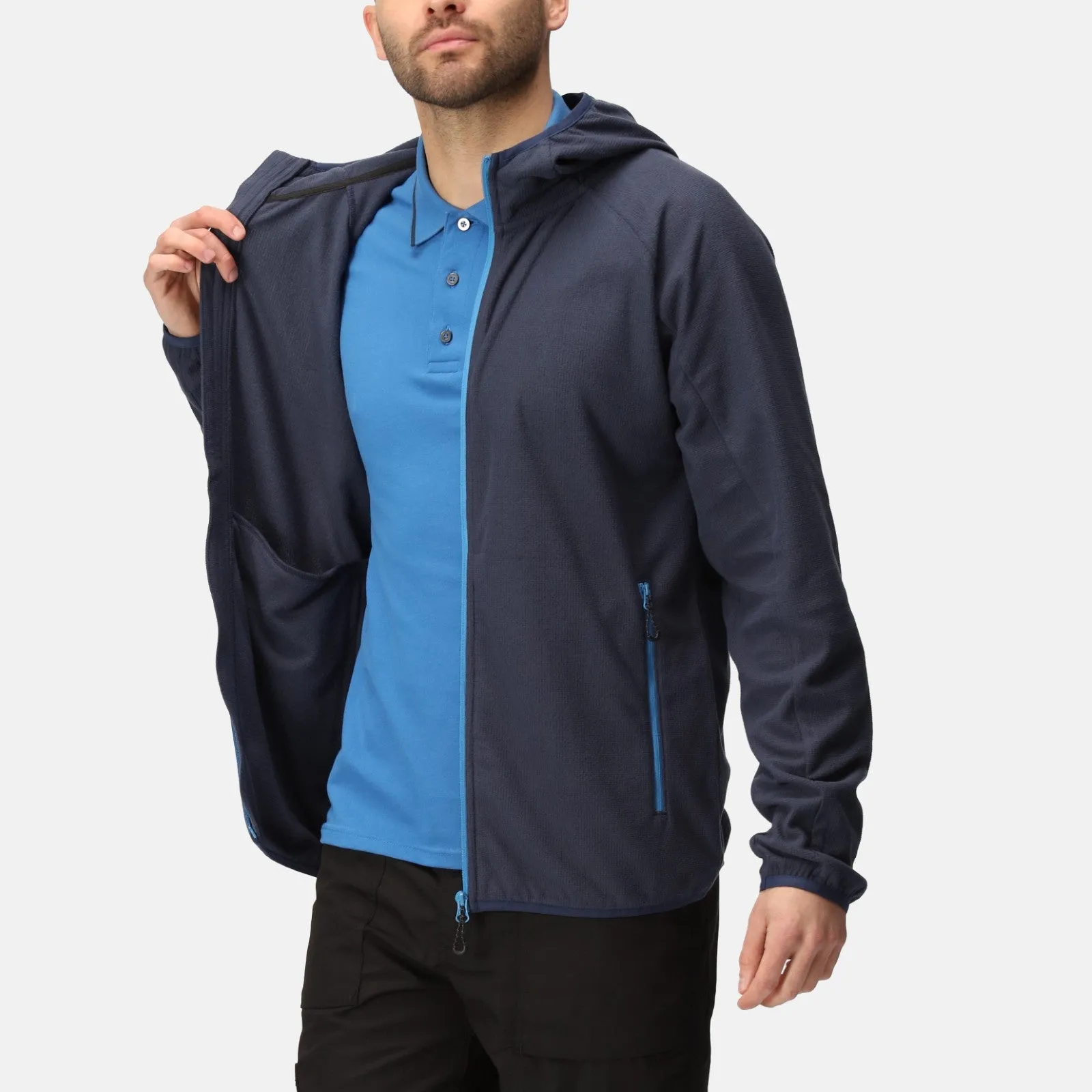 Regatta Professional Mens Navigate Hooded Full Zip Fleece